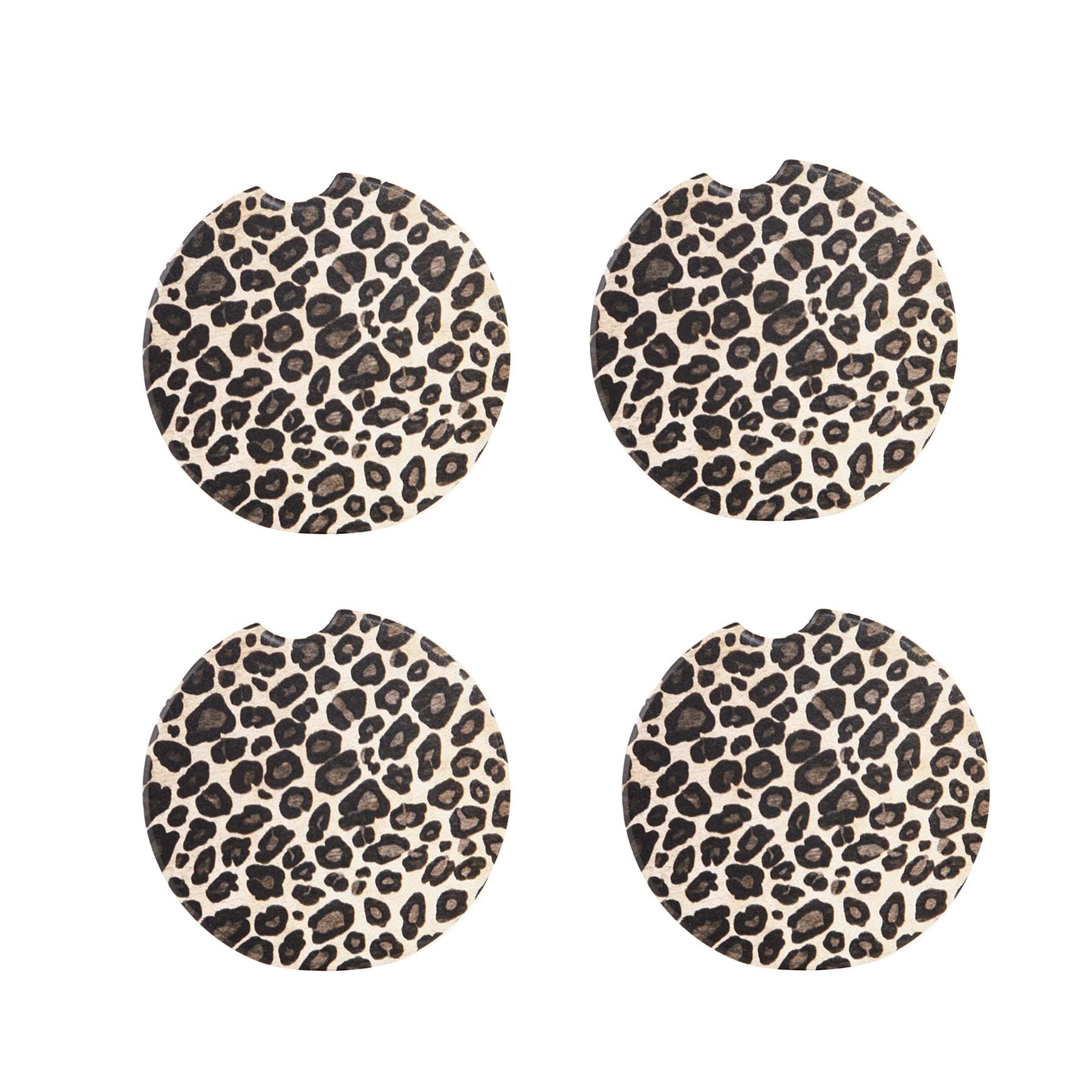 C Crystal Lemon 4Pack Car Coasters Absorbent Ceramic Cup Holder, Ceramic Coasters, Keep Vehicle Free from Cold Drink Sweat