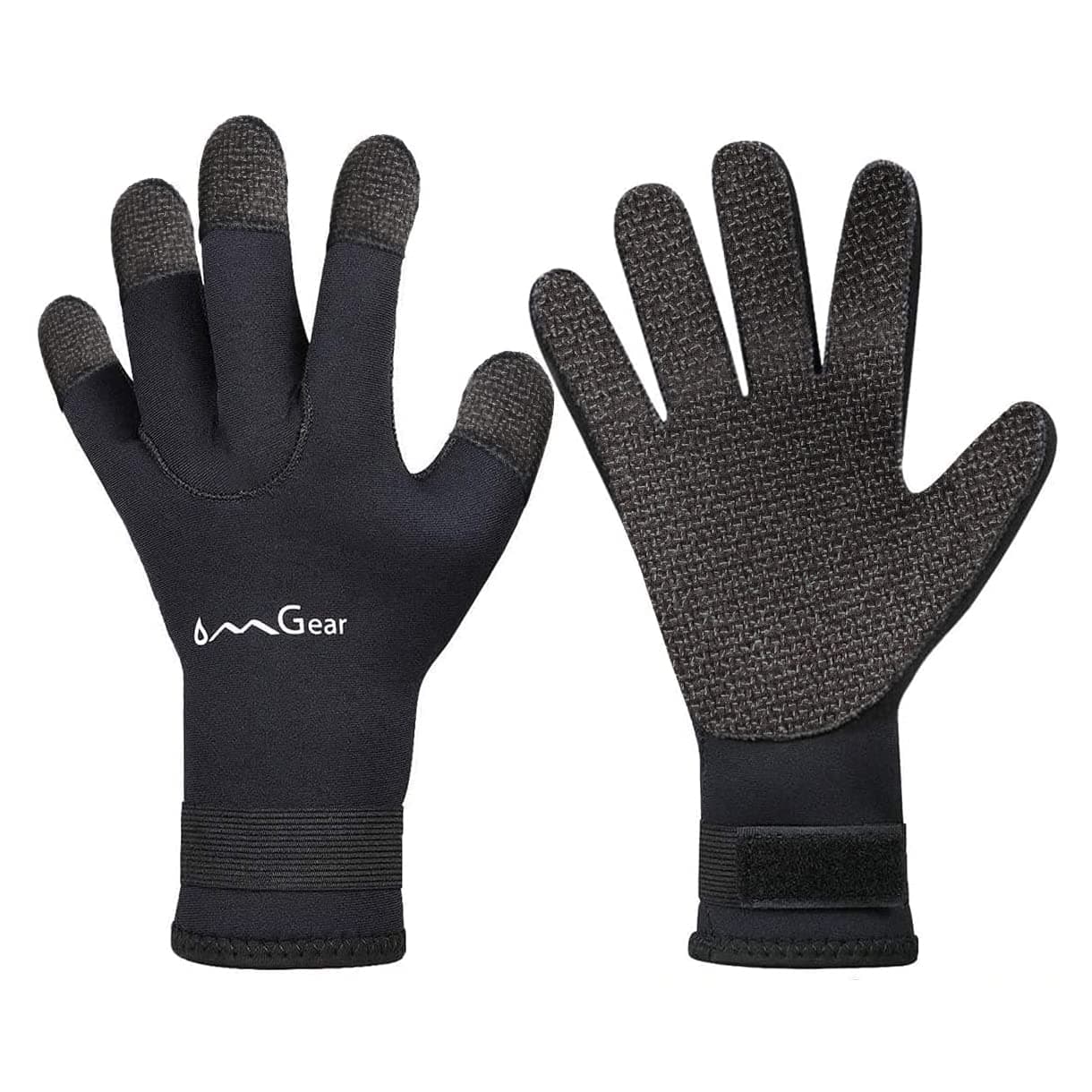 OMGearNeoprene Gloves Diving Wetsuit Gloves 3mm Flexible Thermal with Adjustable Waist Strap for Snorkeling Scuba Diving Surfing Kayaking Rafting Spearfishing Sailing