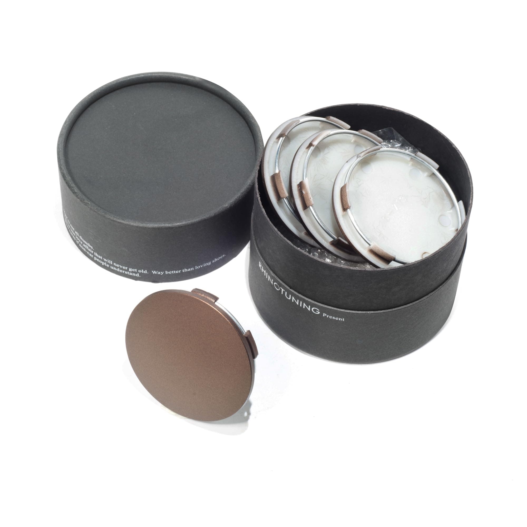 65mm (2.56in) / 62mm (2.44in) Wheel Hub Center Caps Compatible with Volk Racing TE37 17" & 18" Wheel Rims Caps Metal Bronze 4 Pack A Flat Type