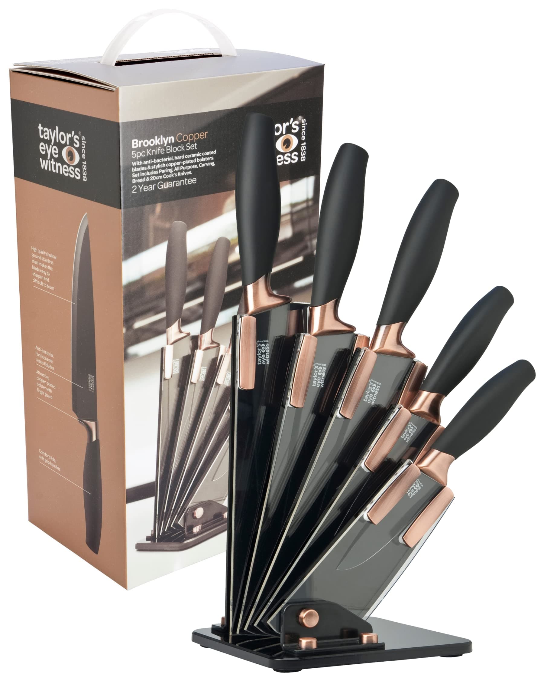 Taylors Eye Witness 5 Piece Brooklyn Kitchen Knife Set, Multi-Colour, One Size