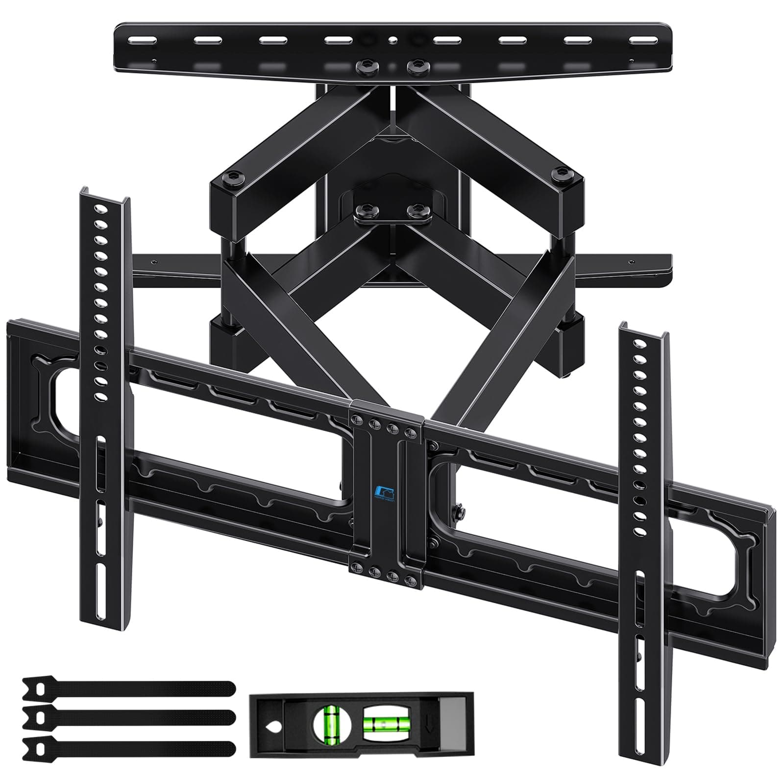 HOME VISION Heavy Duty Full Motion TV Wall Mount Bracket for 32-86 Inch Flat/Curved Screens, Swivel & Tilt, 60kg/132lbs Capacity, Max VESA 600x400mm, Fits Most 40 43 50 55 65 70 75+ Inch TVs, HV6601