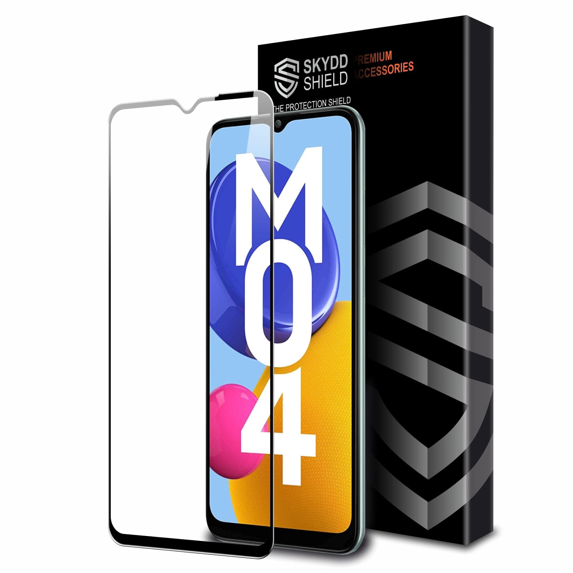 Military-Grade Gorilla Tempered Glass For Samsung Galaxy M04, A04S, A04, A04E, A03S, Galaxy A03 and Galaxy F04 (6.5 Inch) With Installation Kit | Edge to Edge Coverage | Black