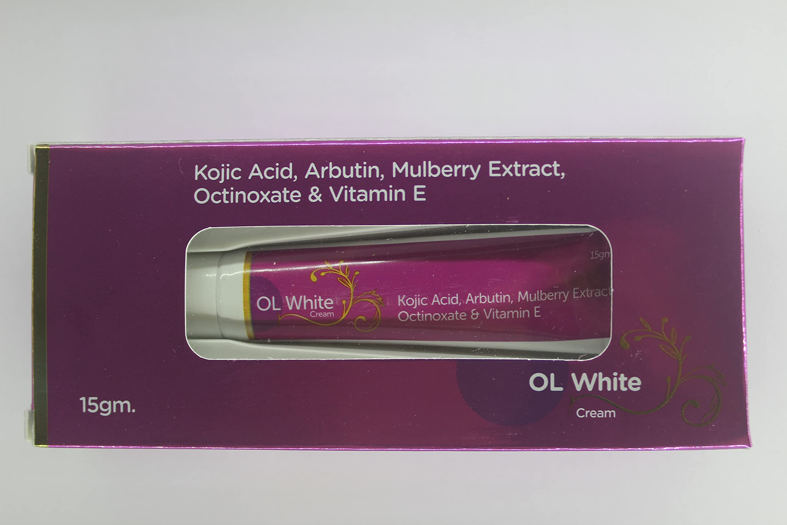 OL White Cream | Skin whitening cream | Kojik acid, Arbutin, Vitamin E (15gm)