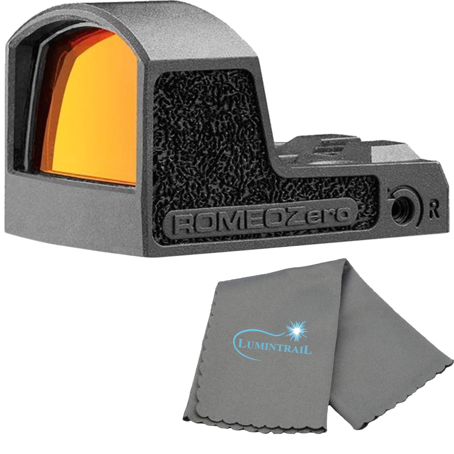 SOR01300 Romeo Zero Reflex Sight, 3 MOA Red Dot, Black, One Size, with a Lumintrail Microfiber Cleaning Cloth