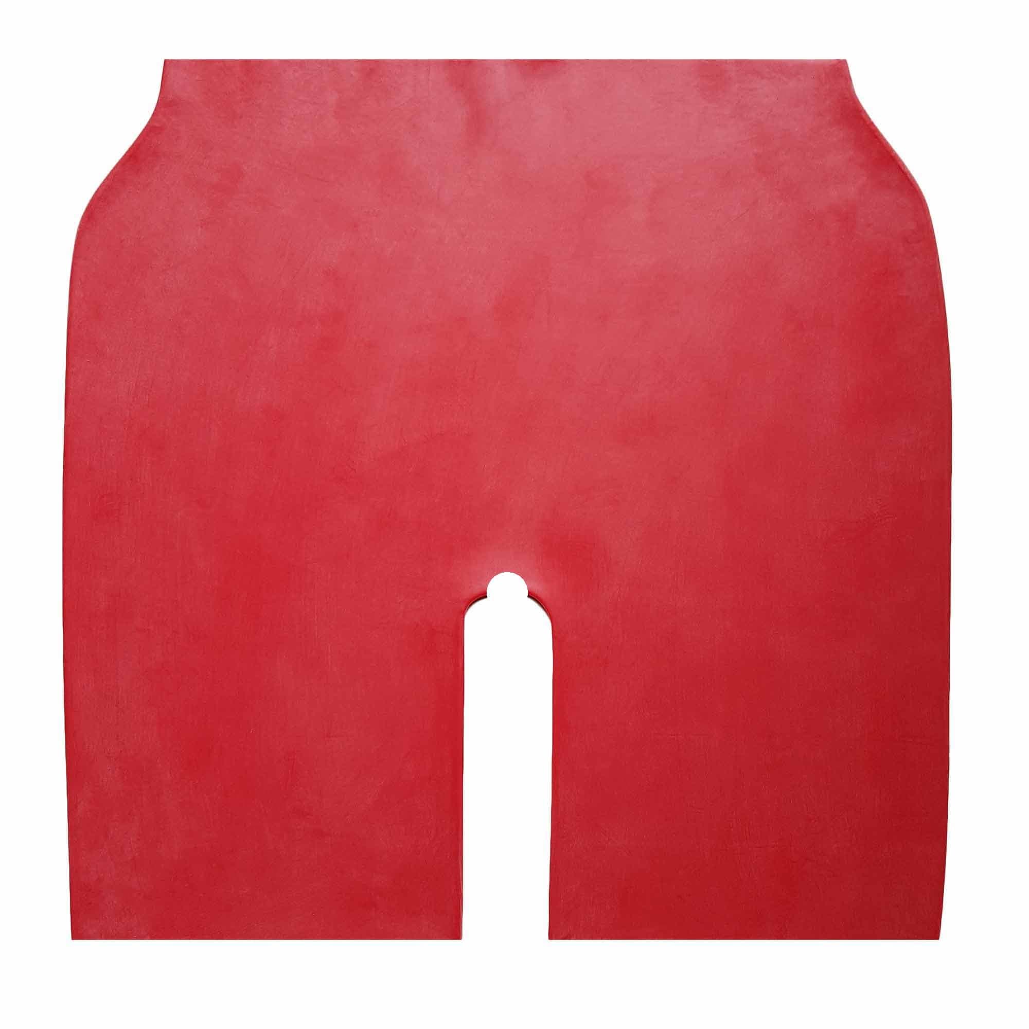 Brand New Latex Rubber Red Open Crotch Short Pants (one Size)