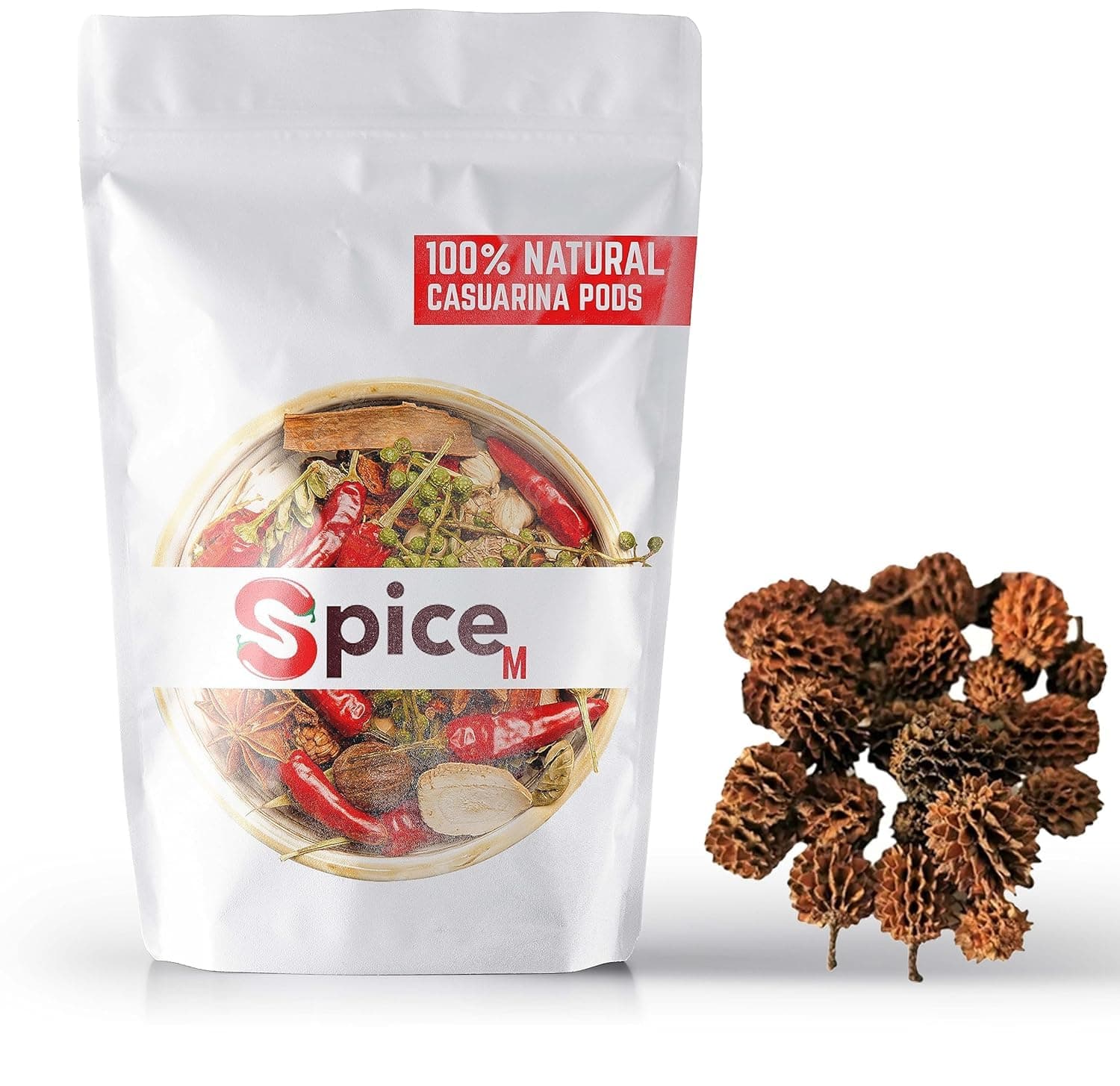 Spice-M, Dried Casuarina pods | Sarugudu Kayalu | Sarive chettu Kayalu |Coastal she-oak | Horsetail she-oak | Beach sheoak | Beach casuarina | Whistling tree Grams (250)