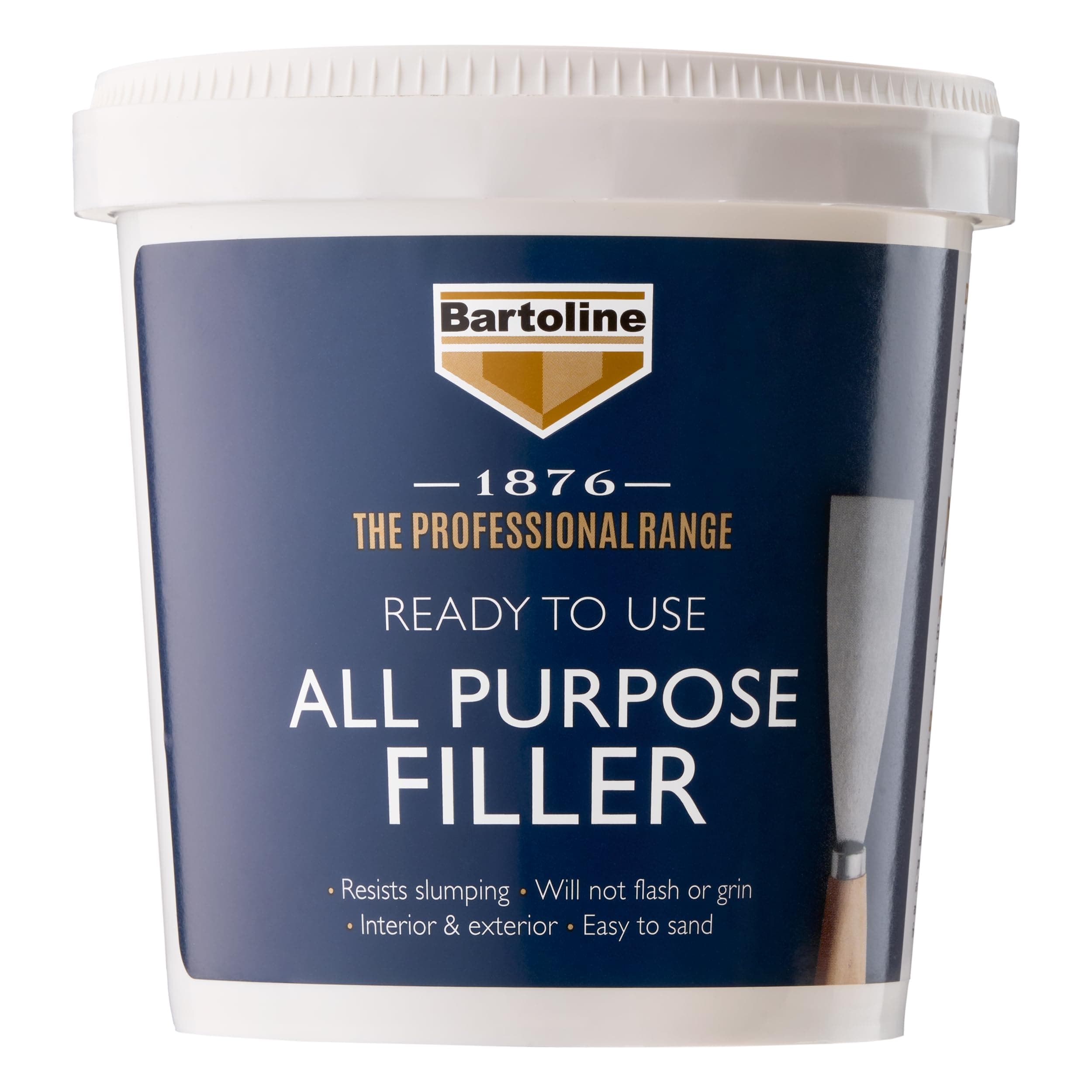 Bartoline 1876 Ready to Use All Purpose Filler 1kg – Professional Quality for Plaster, Wood, Brick, and Stone– Easy to Apply & Sand