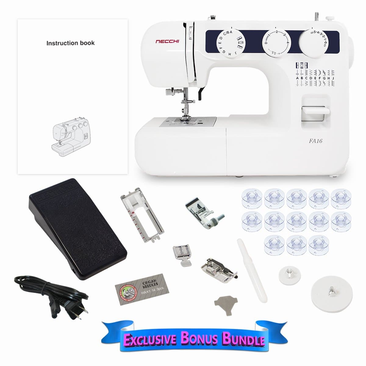 FA16 Mechanical Sewing Machine with Exclusive Bonus Bundle