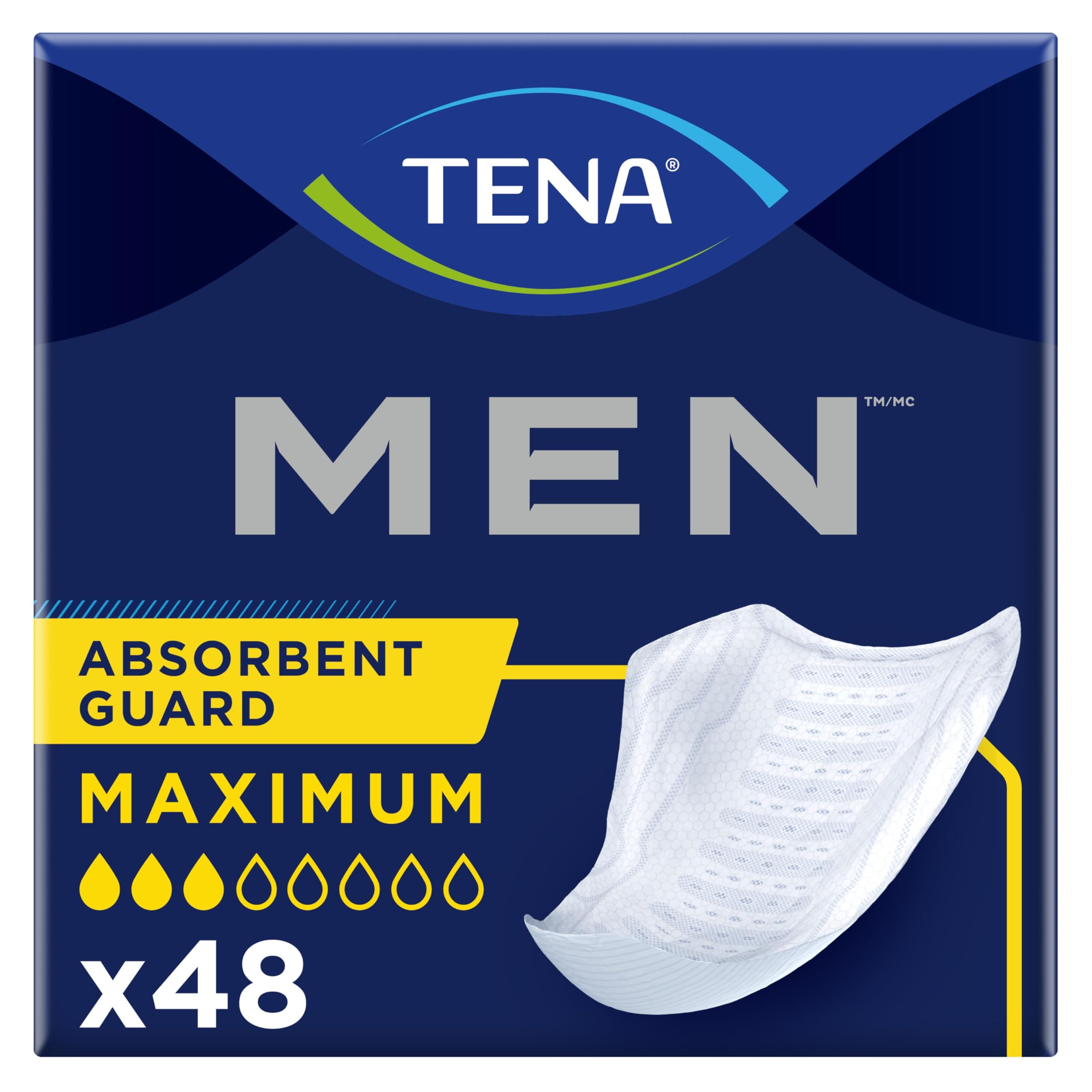 Tena Incontinence Guards for Men, Moderate Absorbency, 48 Count