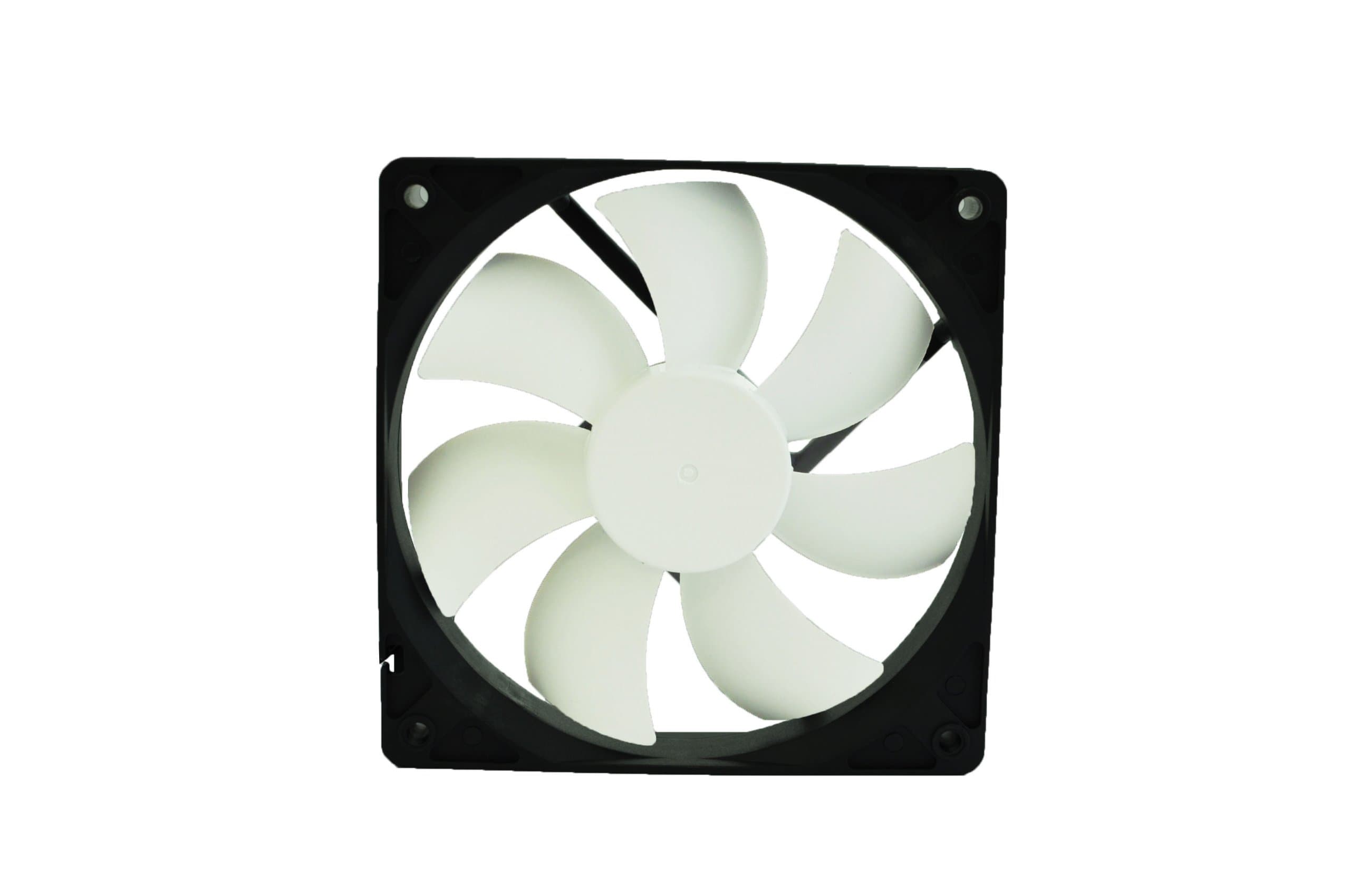XION AXP Alphawing Series 120 mm H.S.B Bearing Case Fan - Black/White (AXP-GF120-WT)