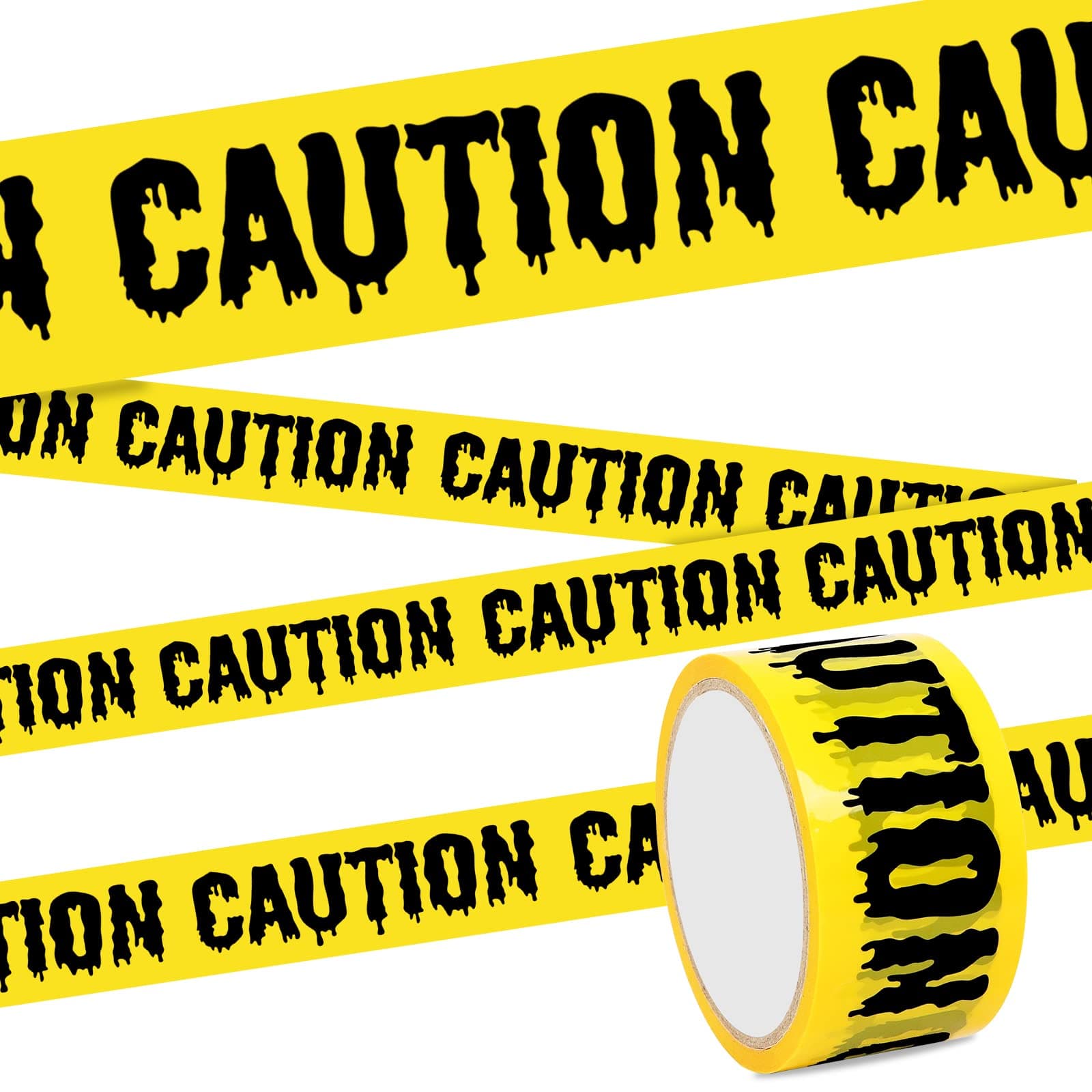 CAUTION Tape - Adhesive Halloween Decorations & Workplace Safety Tapes (25M x 4.8CM)