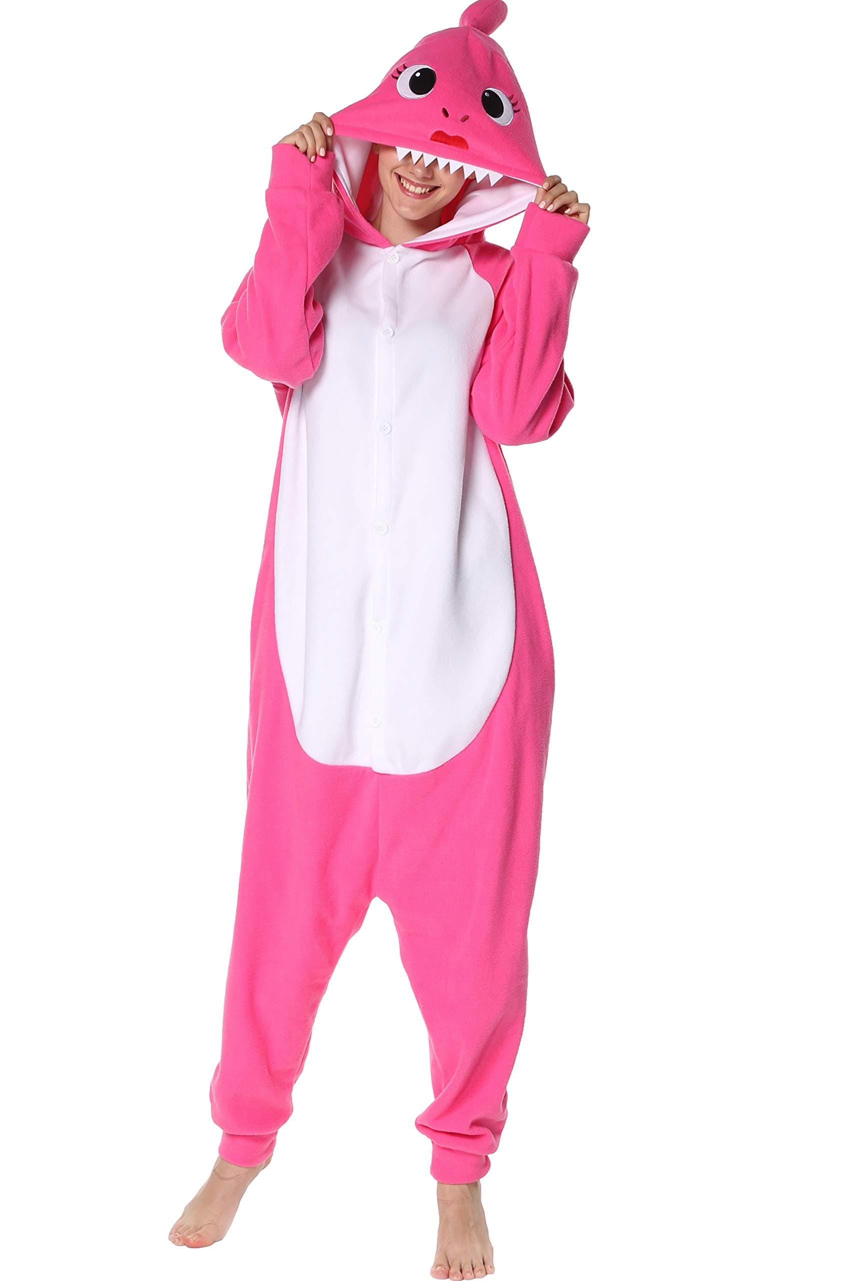 Onesie Unisex Adult Pajamas Animal Blue Shark Cosplay Costume Sleepwear
