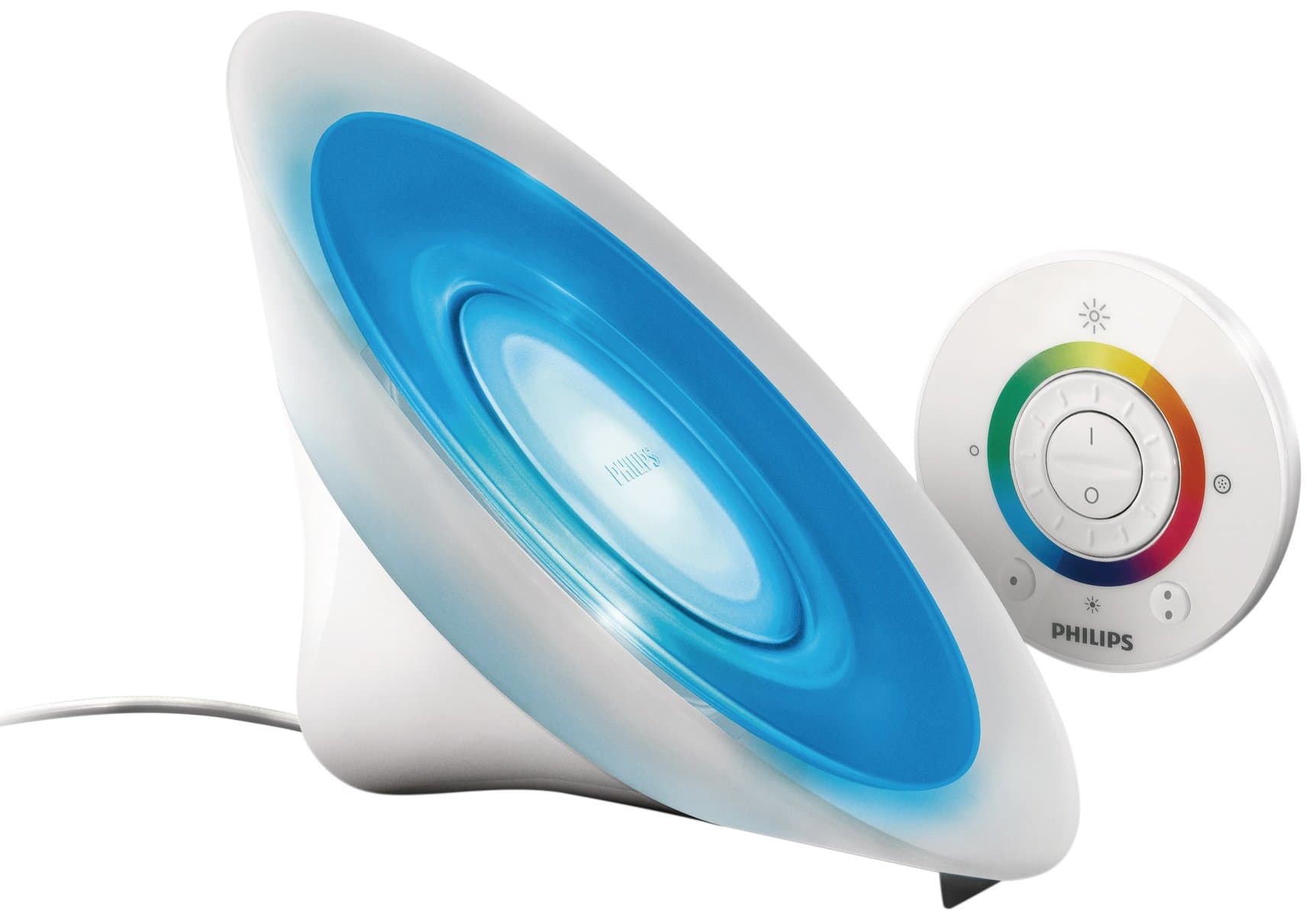 Philips LivingColors Aura Colour Changing Mood Light - White (Integrated 1 x 8 Watts LED Bulb, Remote Control)