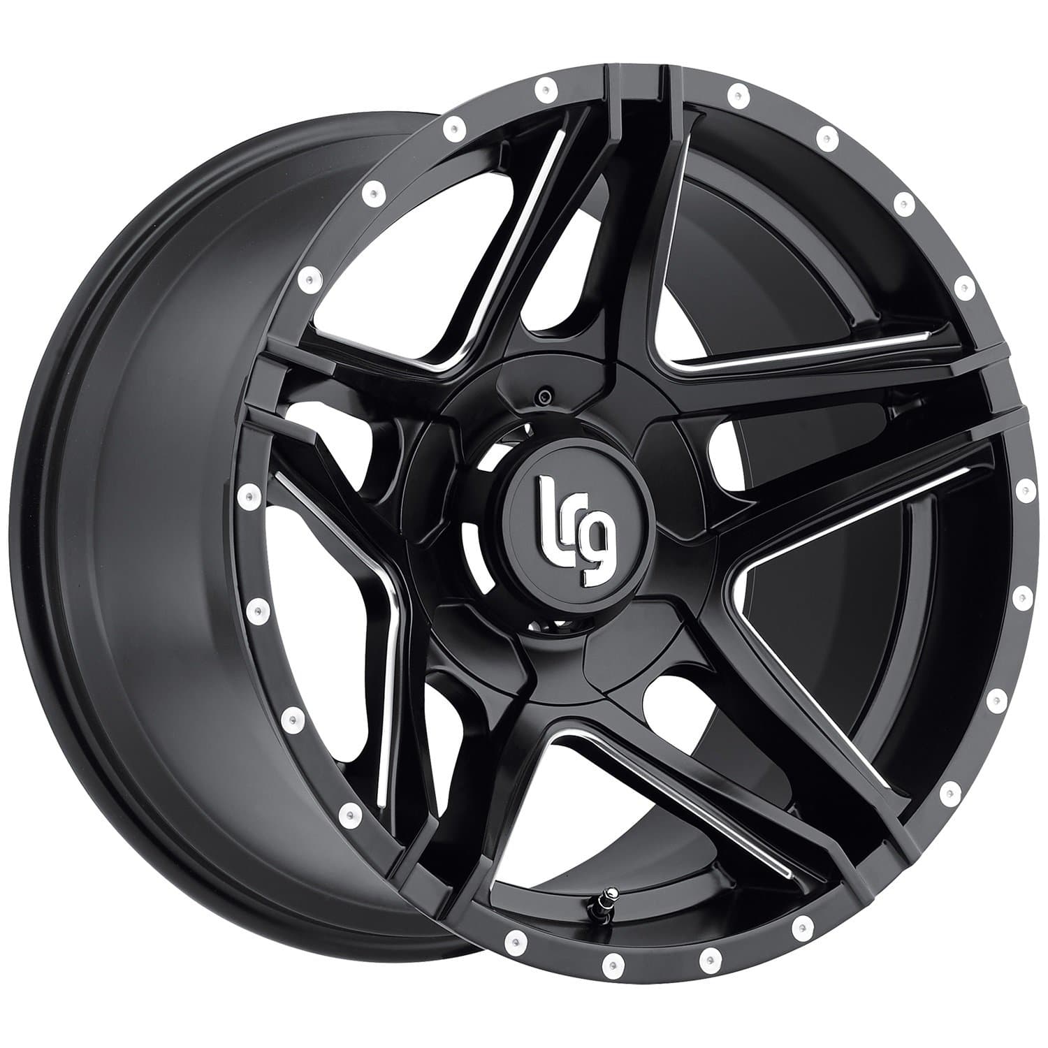 LRG Rims LRG109 Pike Black Wheel with Milled Accents (20x12"/8x170mm)