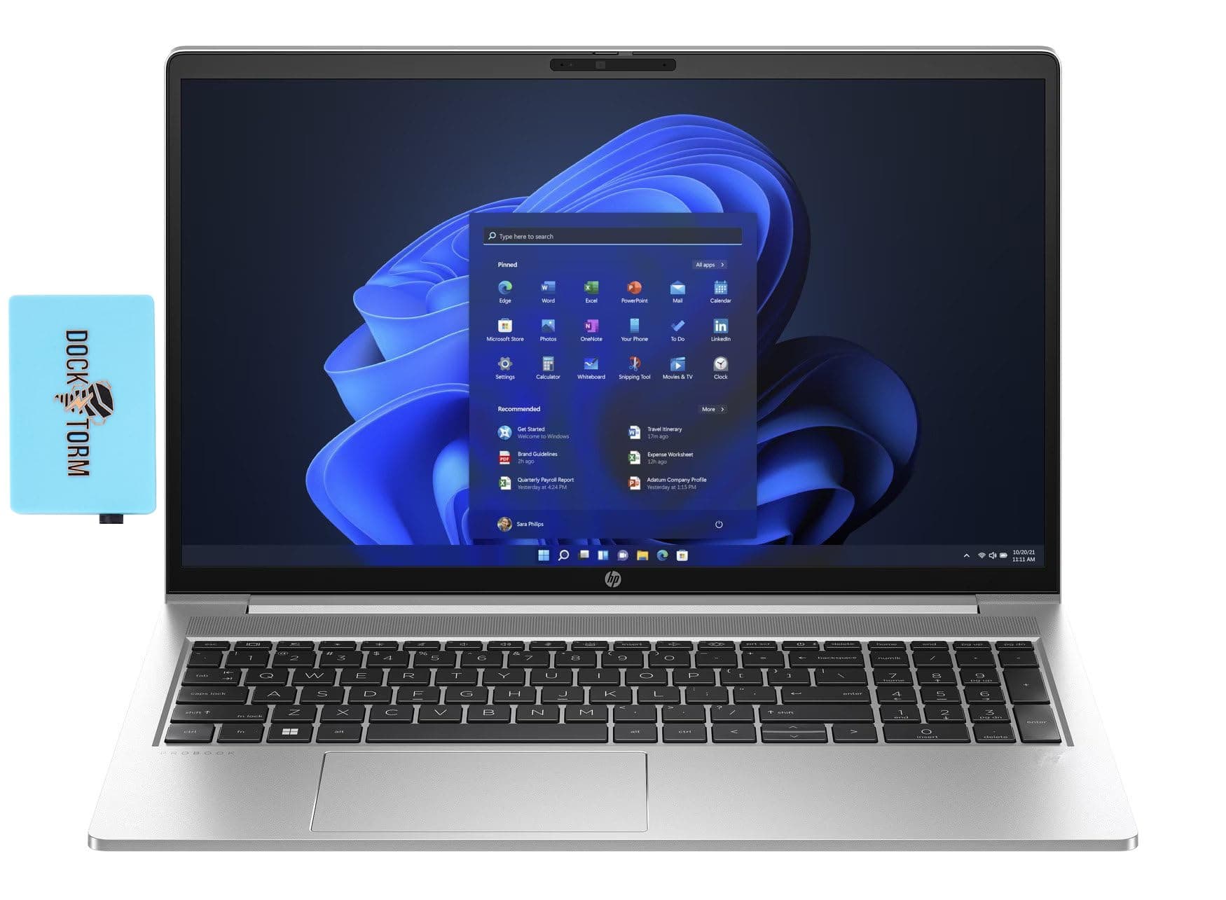 ME2 MichaelElectronics2HP ProBook 450 G10 Laptop Intel i7-1355U (16GB RAM, 512GB SSD, 15.6" IPS FHD, Backlit KYB, WiFi 6, HD Webcam, Bluetooth, Win11Pro) w/DKZ Hub