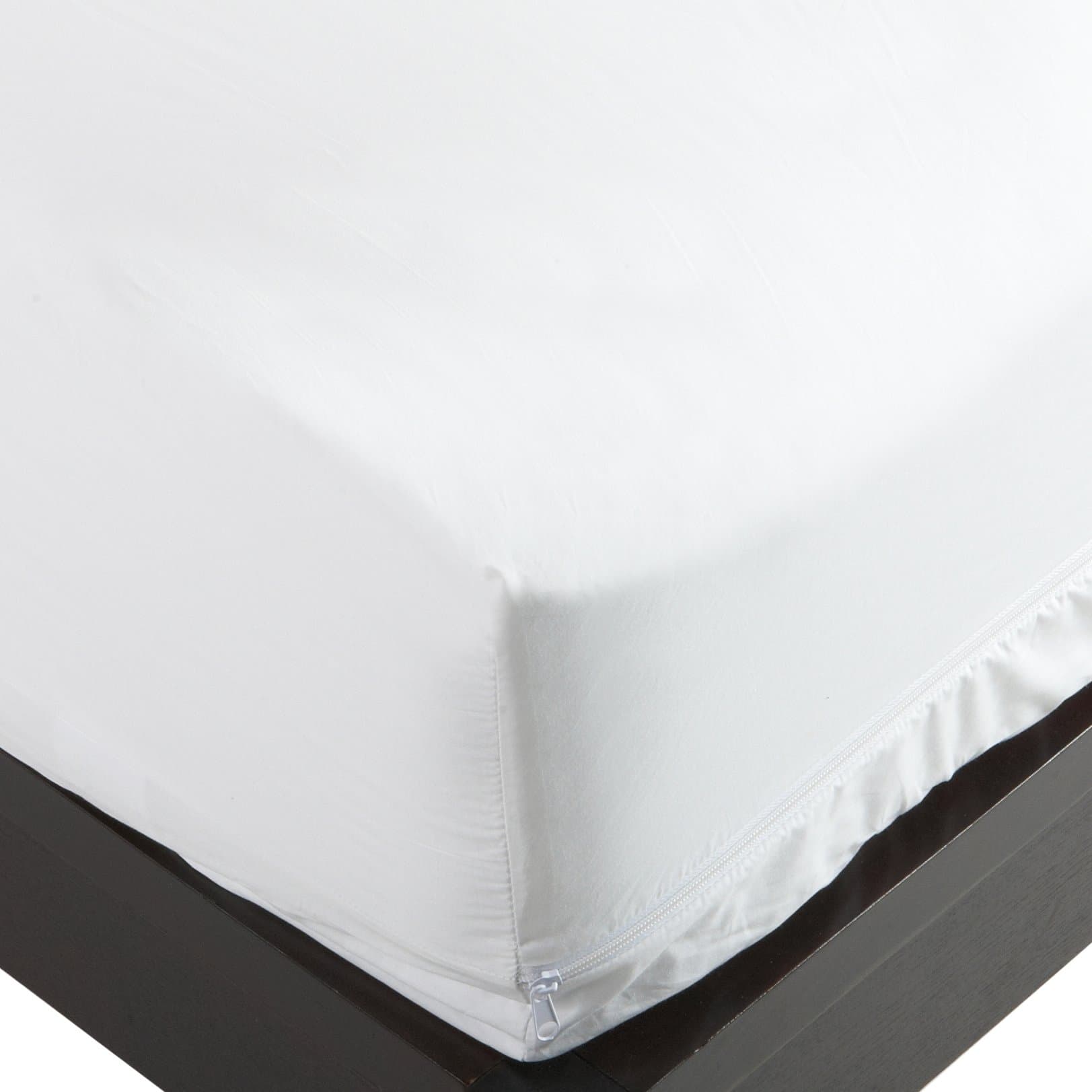 National Allergy 100% Cotton California King Mattress Encasement 73x84x12, Hypoallergenic, Dust Proof Zippered 6-Sided Cover, Breathable, Noiseless Natural Cotton, AAFA Certified