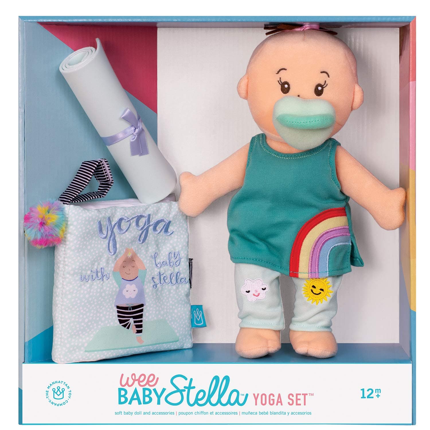 Manhattan Toy Wee Baby Stella 12" Soft Baby Doll with Yoga Set