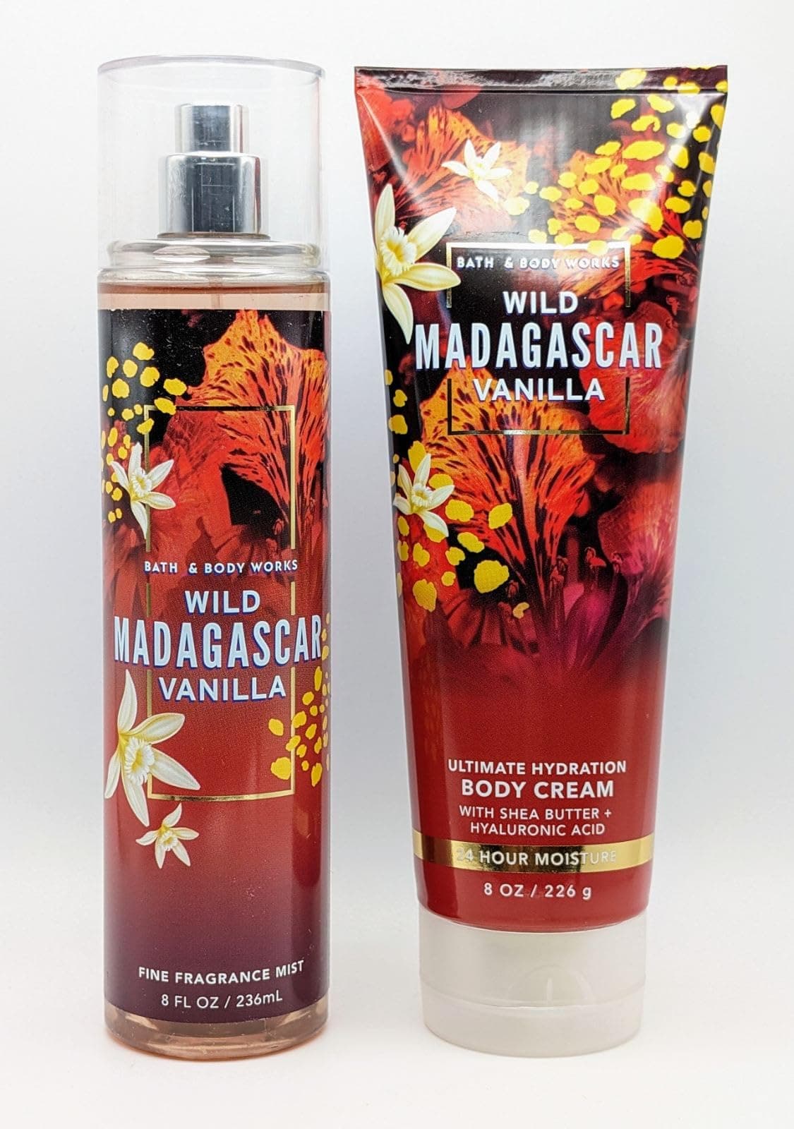 Wild Madagascar Vanilla Body Cream and Fragrance Mist Bath and Body 2 piece set