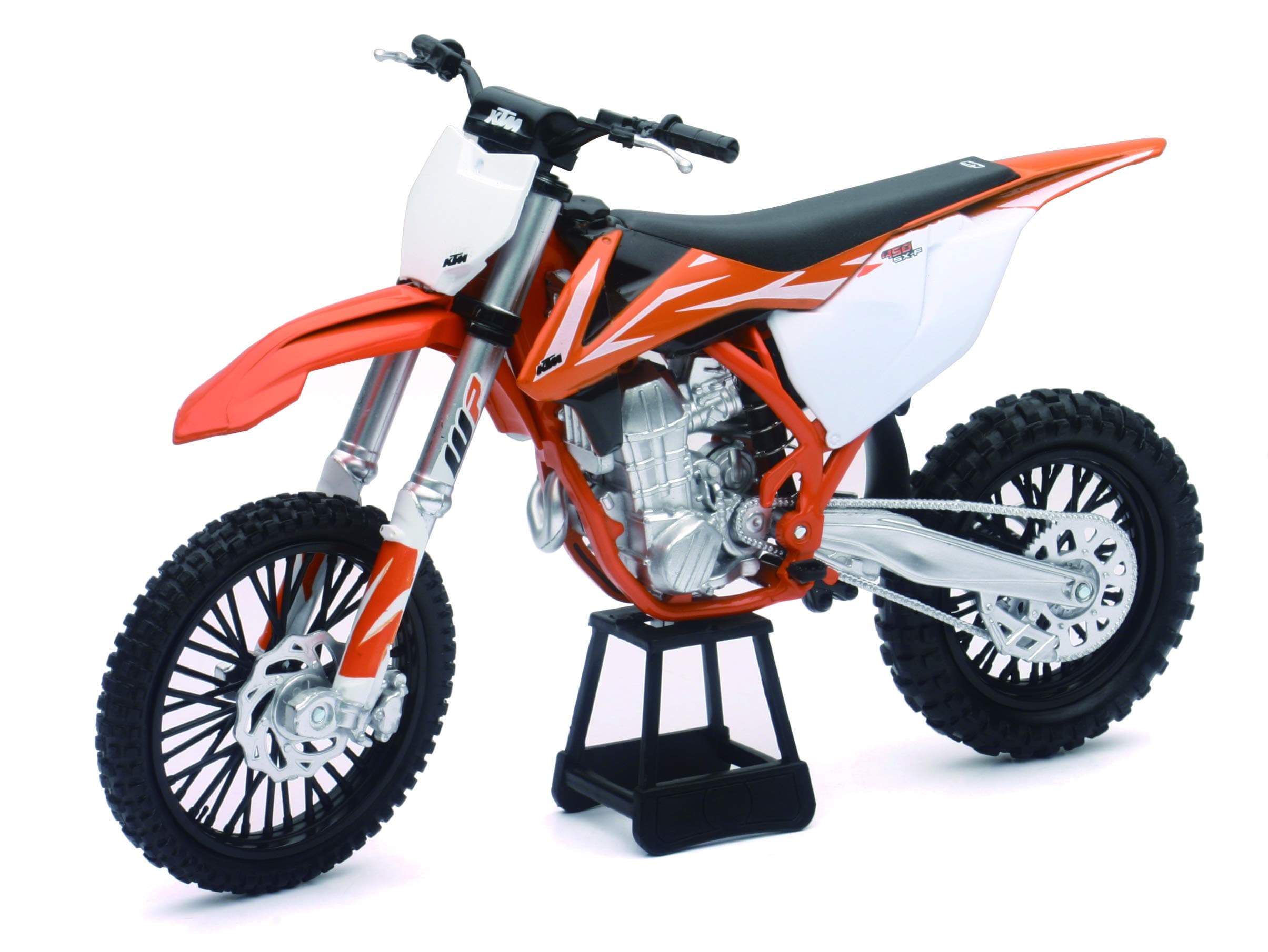 New-Ray New Ray Ktm 450 Sx-F Dirt Bike Orange And White Motorcycle Model 1/10 57943