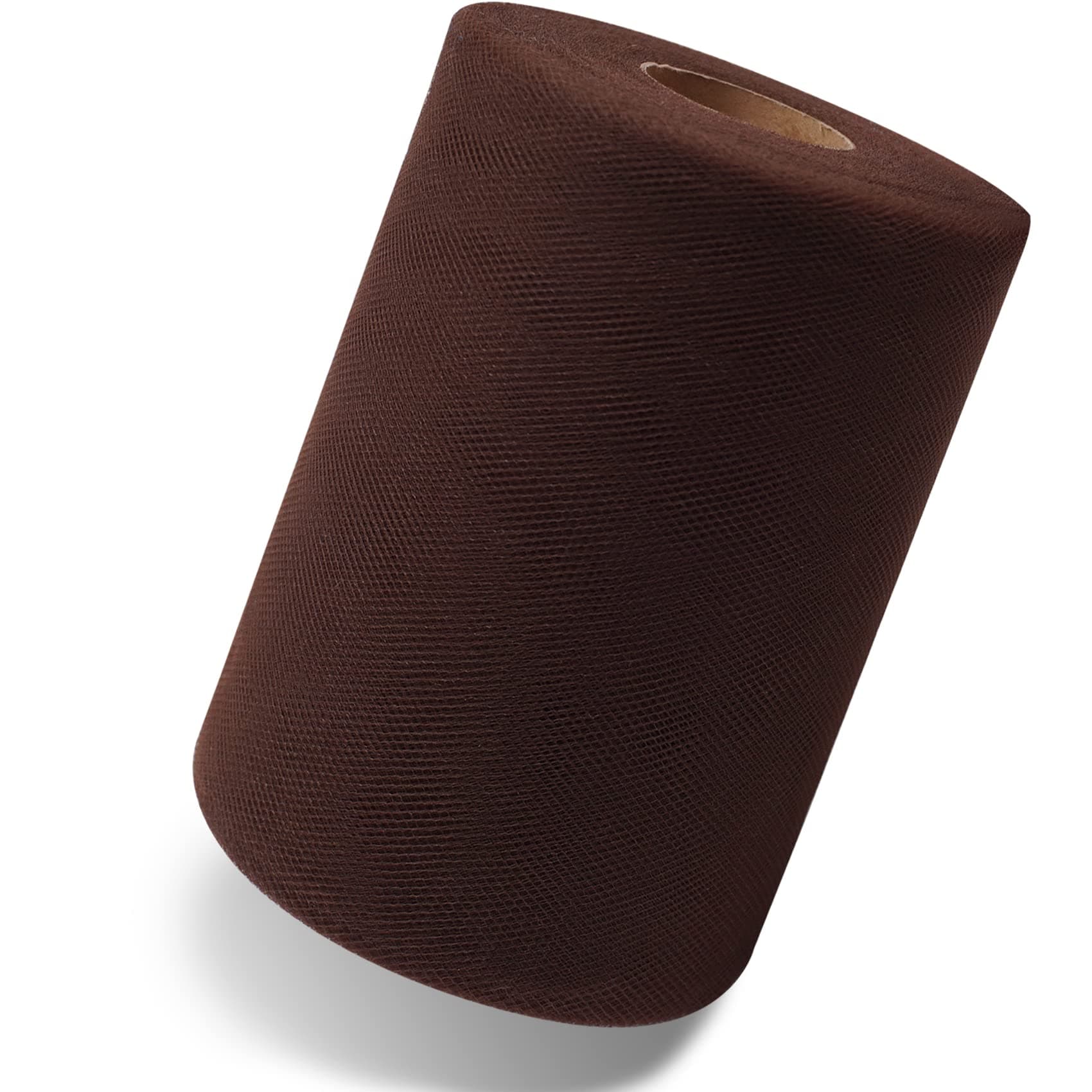 Brown Tulle Fabric Roll 6” by 100 Yards Tutu Skirts Spool Party Decoration Wedding Table Skirts Gift Bow Crafts