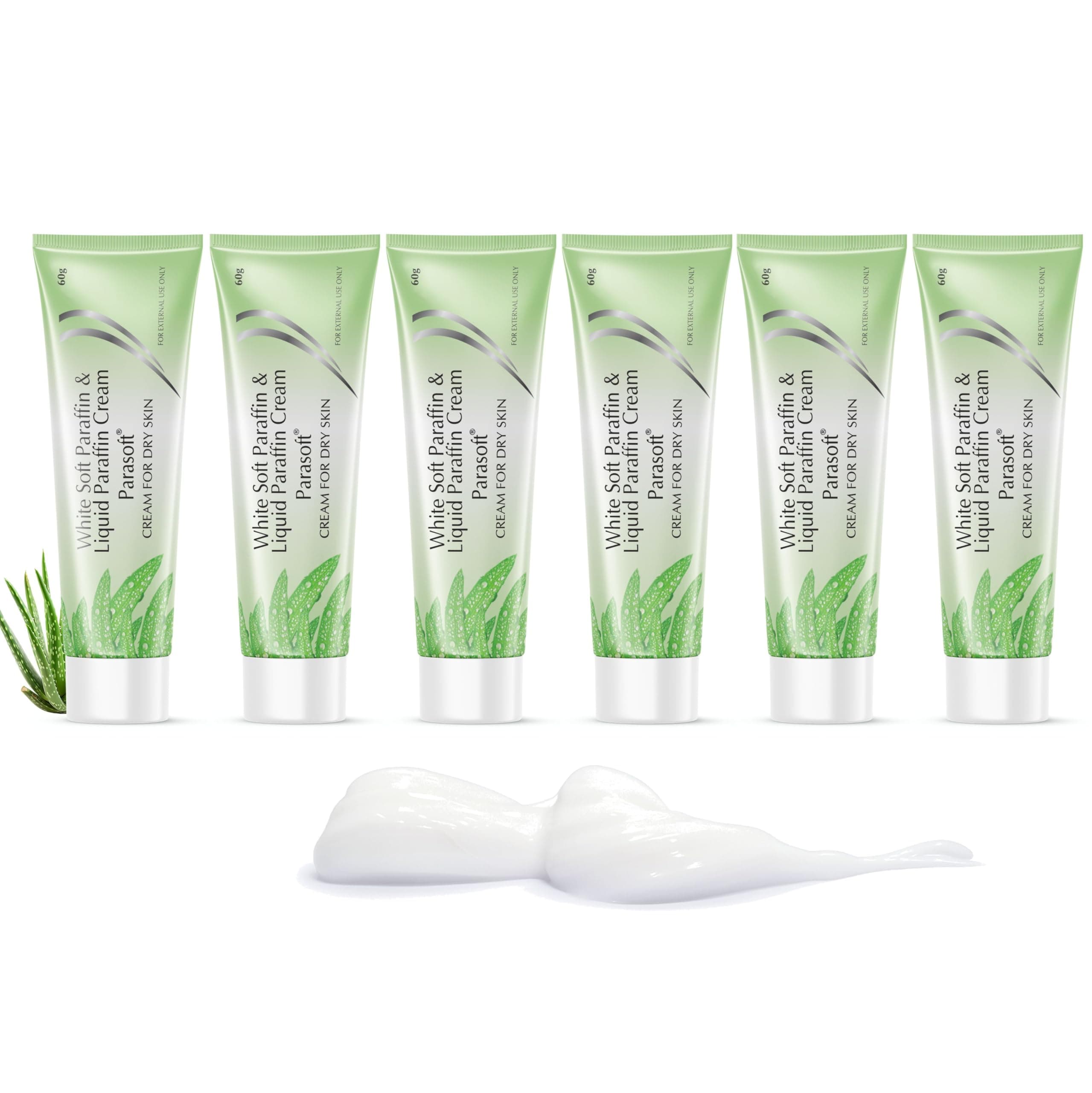 Parasoft Intense Moisturizer, Nourishing Cold Cream & Winter Cream with Goodness of Aloe vera for Dry & Dehydrated Skin, for both Men & Women - 60GM (Pack of 6)