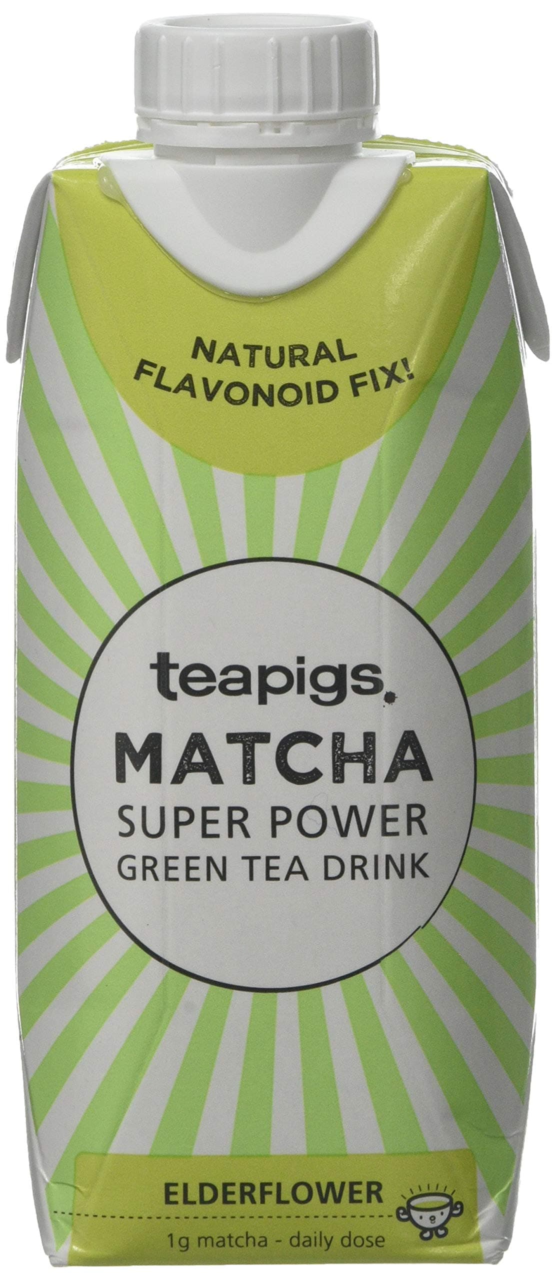 teapigs Elderflower Matcha Green Tea Drink 330 ml (Pack of 12)