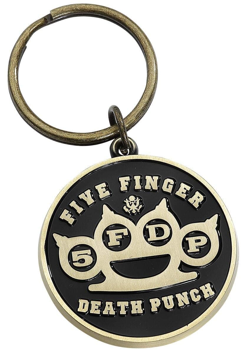 Five Finger Death Punch Brass Knuckles Keyring Standard