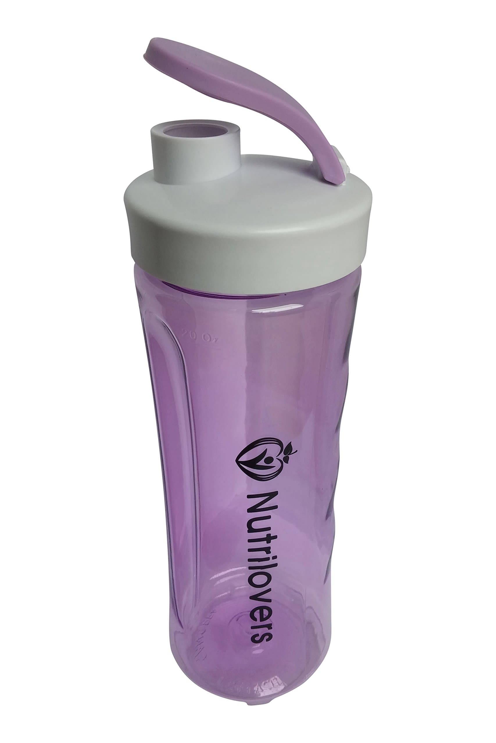 Nutrilovers Water Bottle 600ml Shaker purple