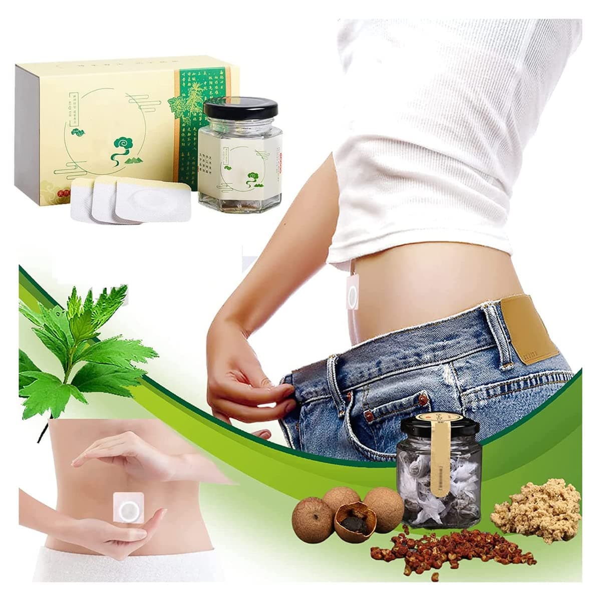 TummyLab Slimming Belly Pellet - LeanFit Belly Herbal Slimming Pellet - ColonDetox Body Cleansing Pellet - BellyGo Herbal Waist Trim Pellet - Fit-Genie Herbal Slimming Waist Pellet (60pcs)