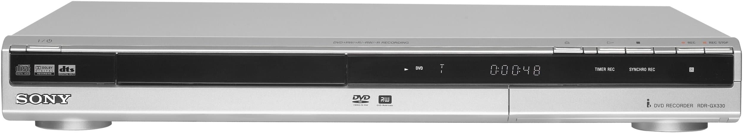 RDR-GX330 Single Tray DVD Recorder, Silver