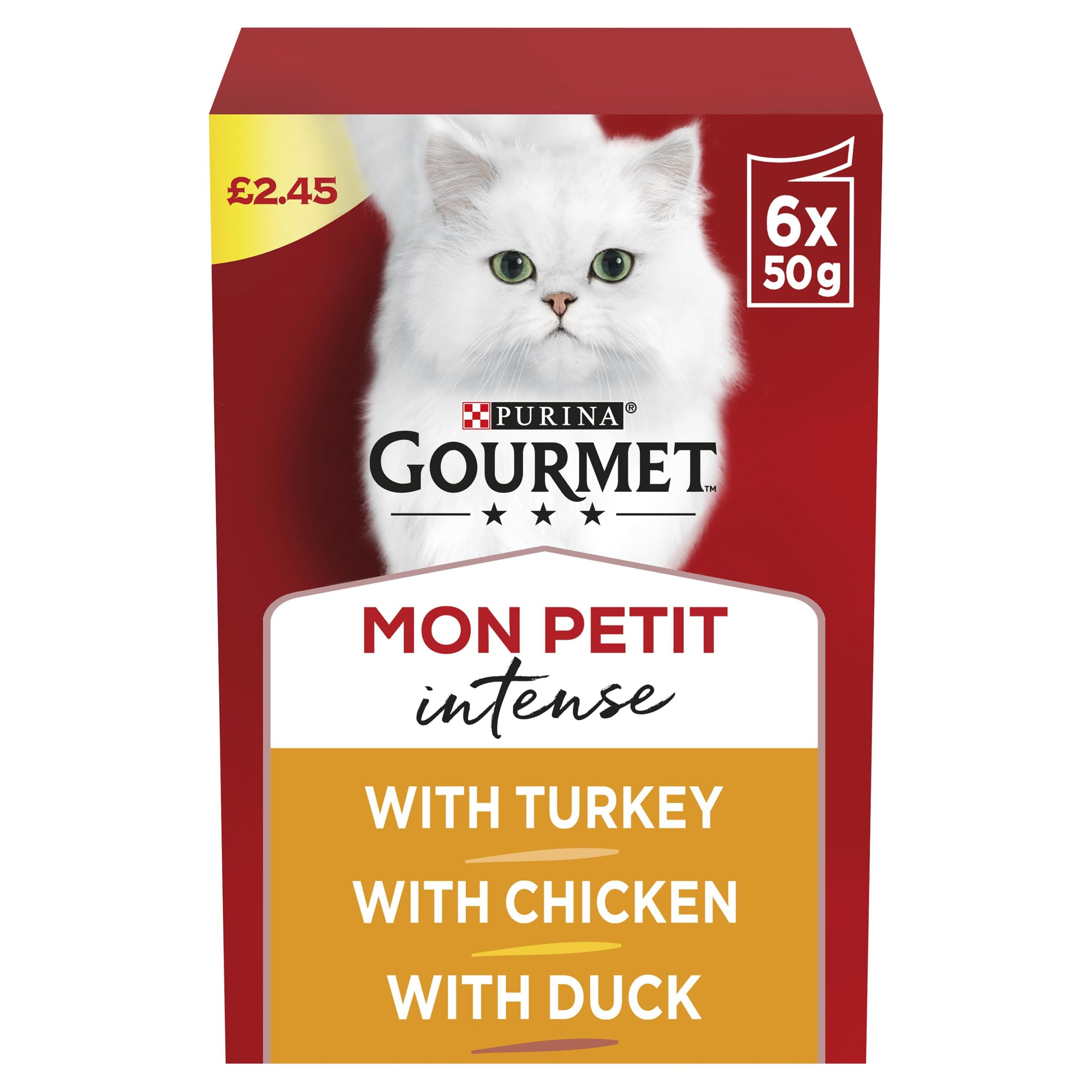 Gourmet MON PETIT Intense Cat Food (6 x 50g) (PMP Pack of 8)