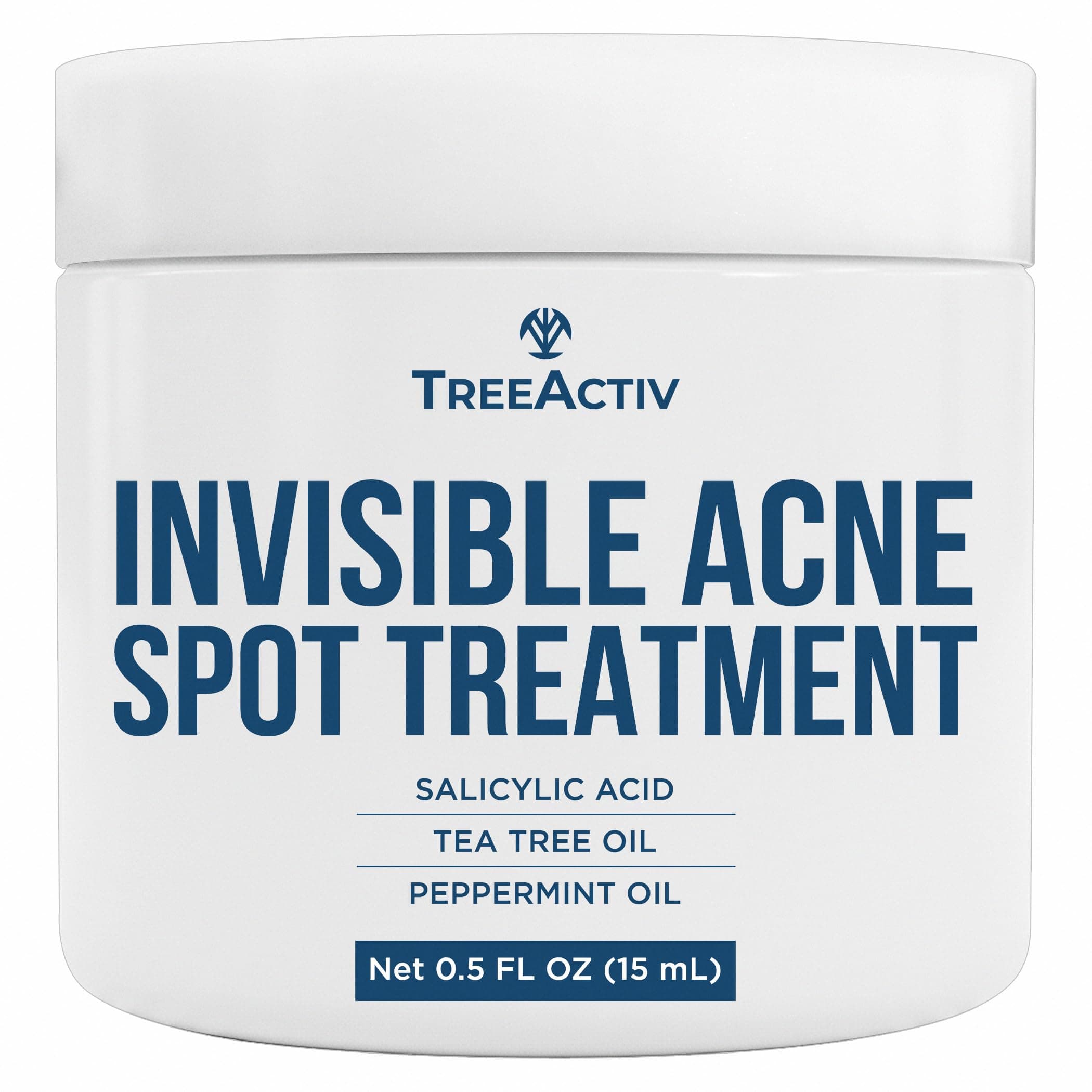 TreeActiv Invisible Acne Spot Cream 150+ Uses, Salicylic Acid & Tea Tree Oil Clear-Drying Formula for Acne-Prone Skin, Works on Blackheads & Whiteheads