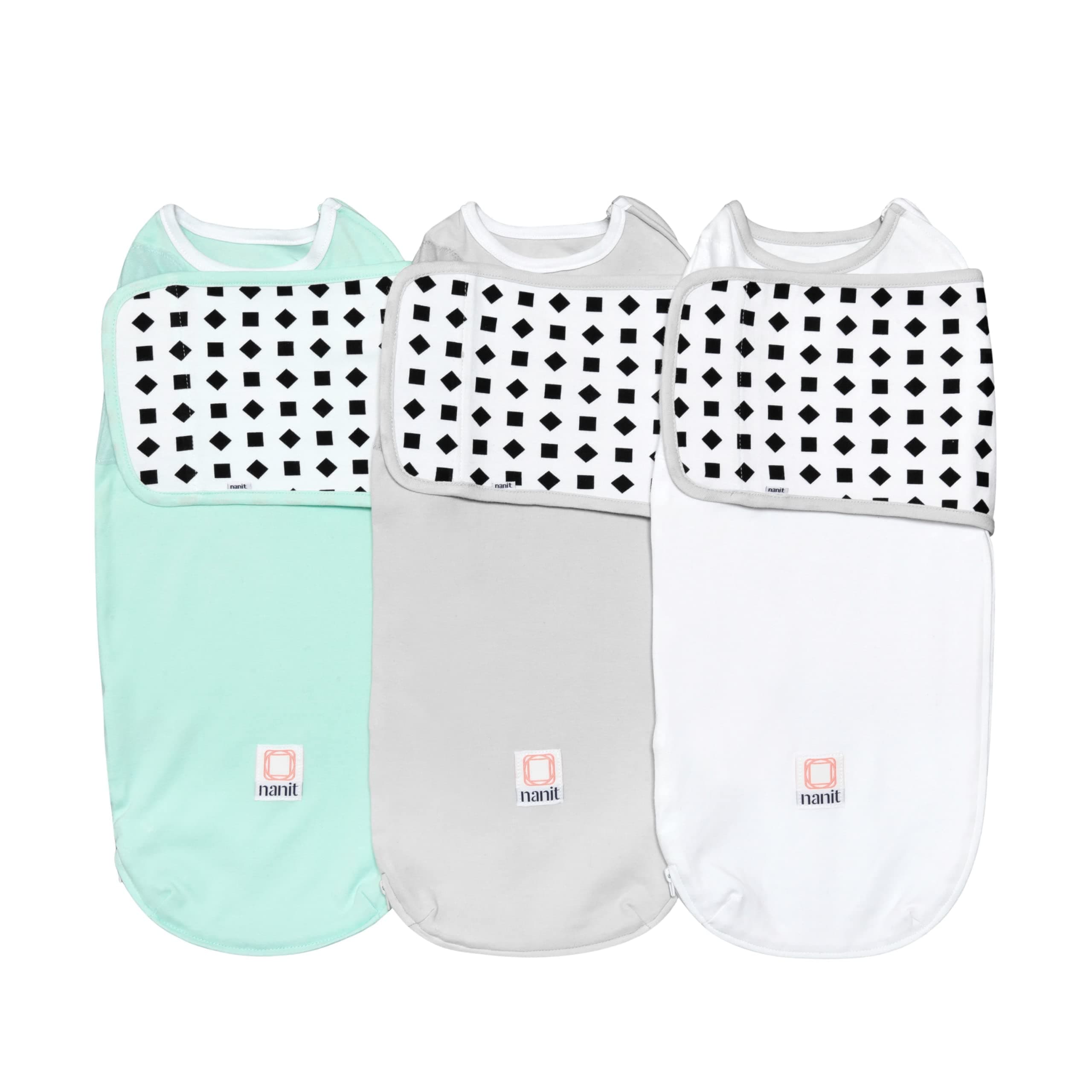 Nanit Breathing Wear Swaddle, Size Small, 0-3 months, Multicolor, 3 Count