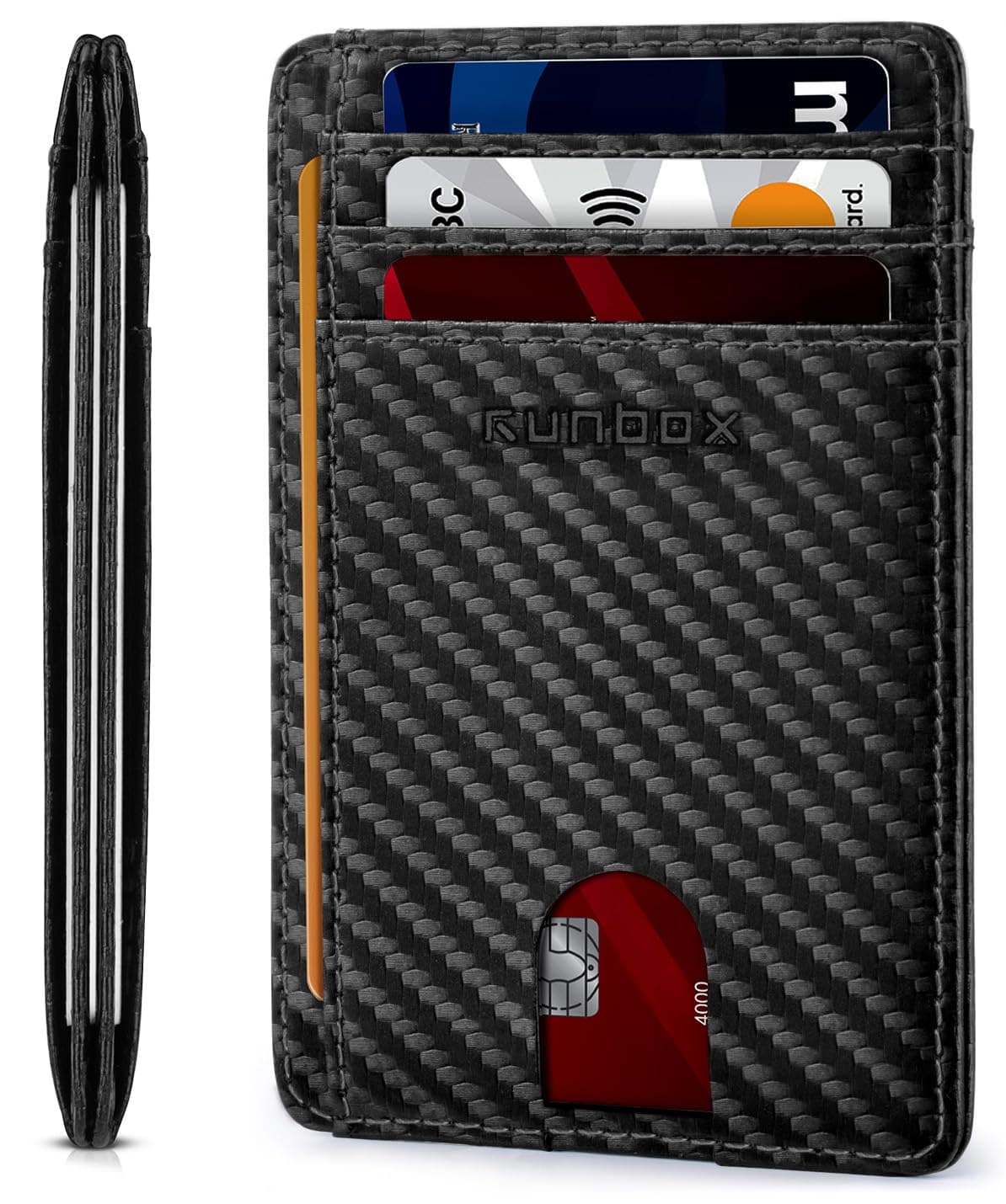 Slim ID Cases Minimalist Front Pocket RFID Blocking Leather Wallets for Men and Women Card Holder Wallets Gifts for men