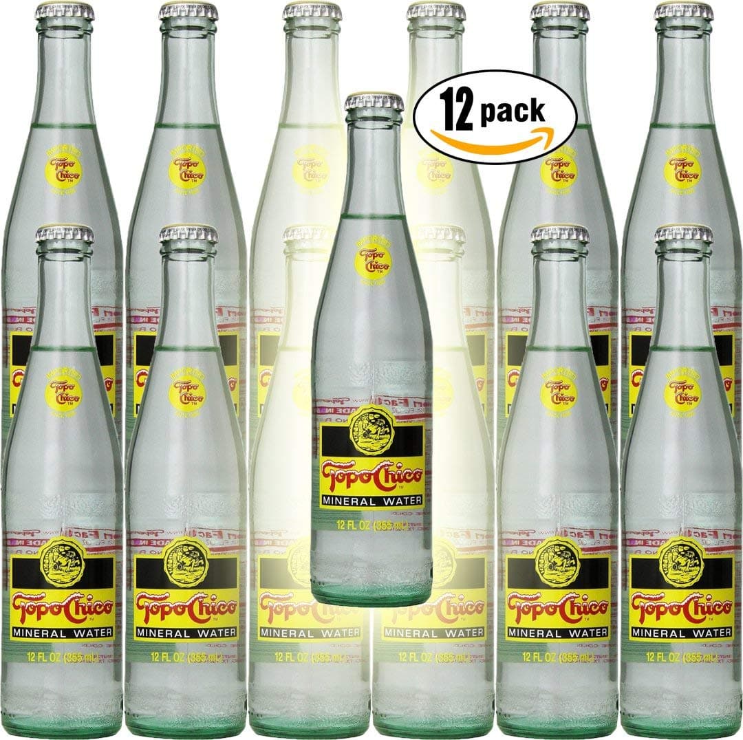 Topo ChicoCarbonated Natural Mineral Water - 12 fl oz (355mL) (12 Glass Bottles)