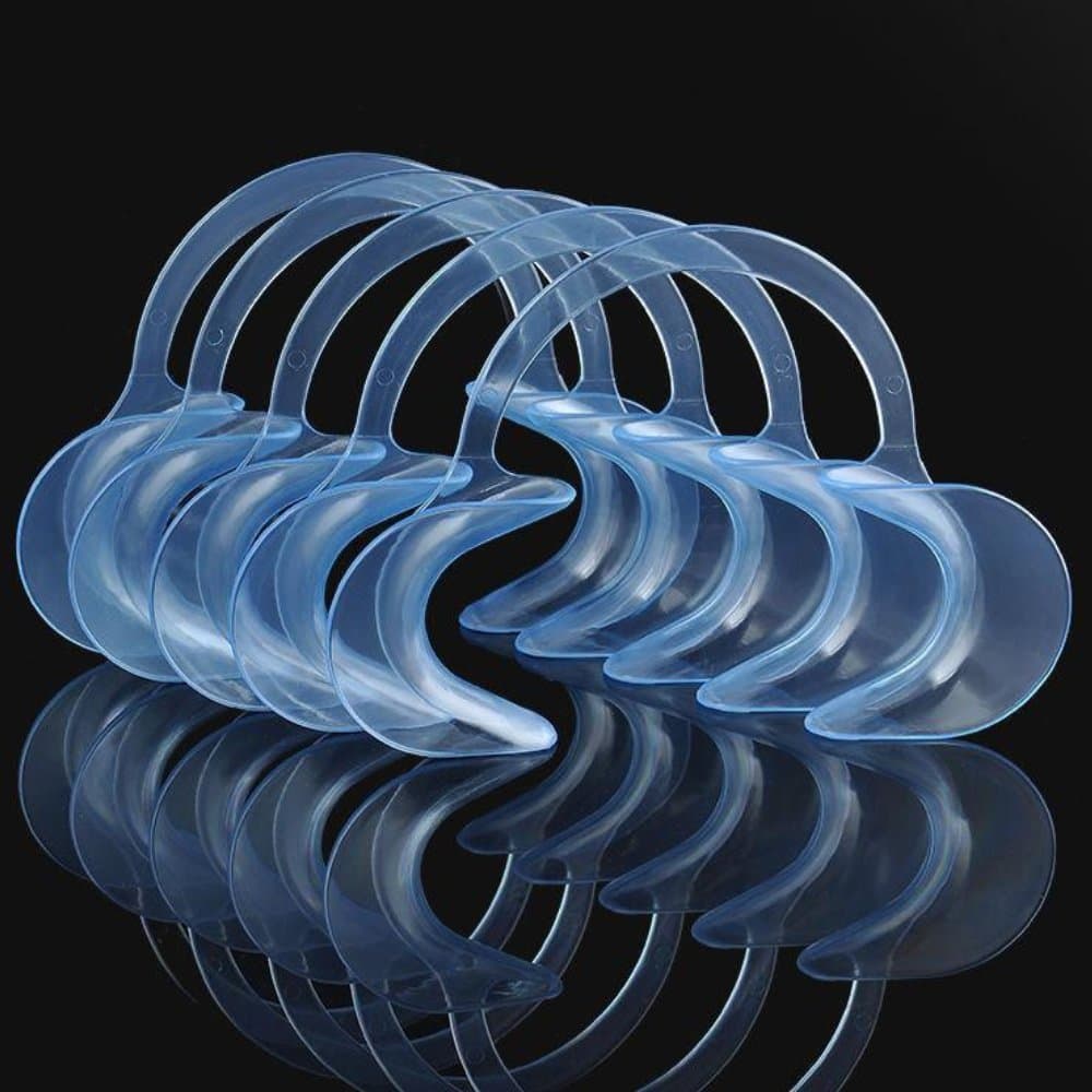 10 Pack Disposable C-Shape Dental Mouth Opener Cheek Retractors for Mouthguard Challenge Party Game or Dentistry Dental Tools Teeth Whitener