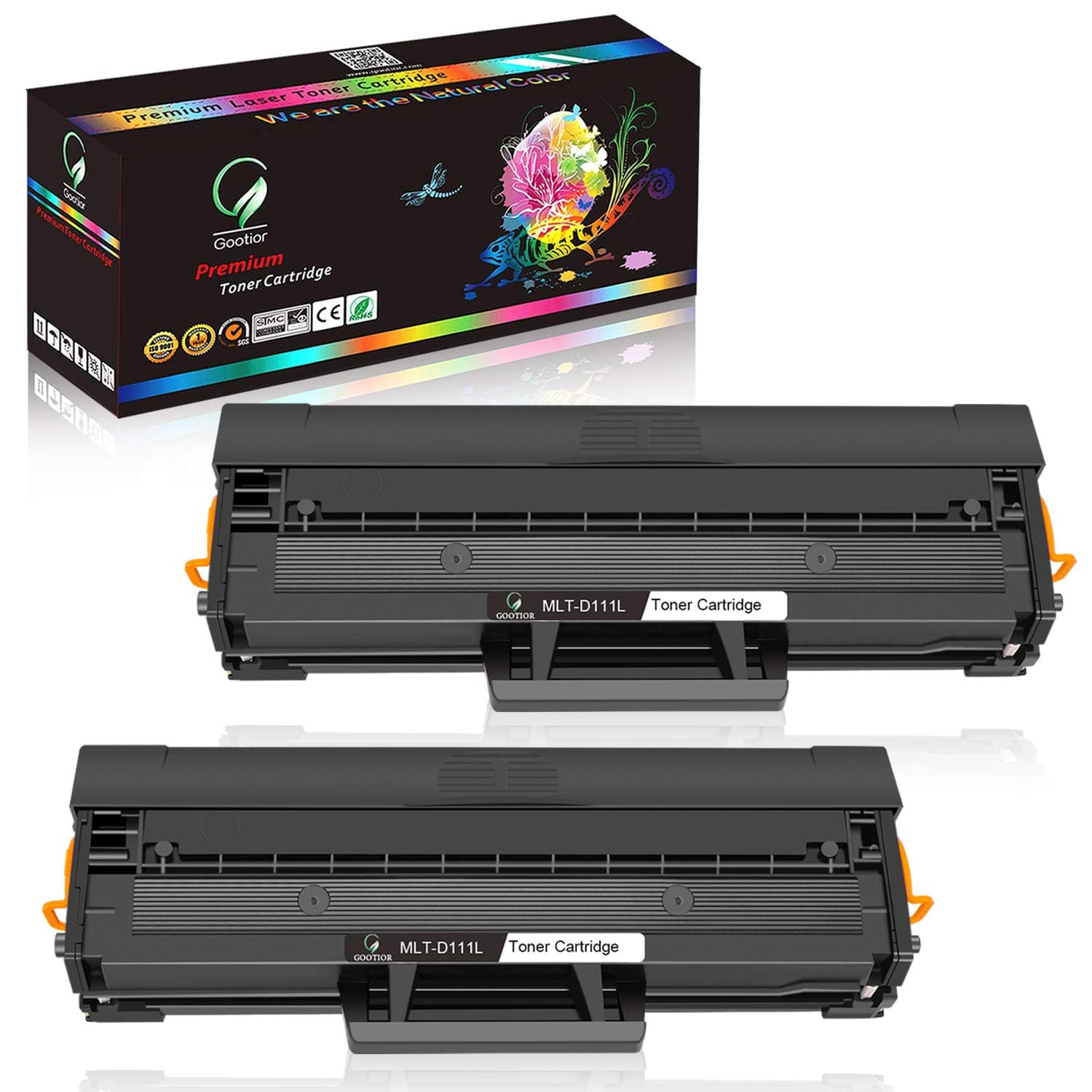 GOOTIOR2PK MLT-D111S Compatible for Black Toner Cartridges Samsung D111S MLT-D111L use for Samsung Xpress M2020 M2020W M2022 M2022W M2026 M2026W SL-M2070 SL-M2070W SL-M2070F SL-M2070FW
