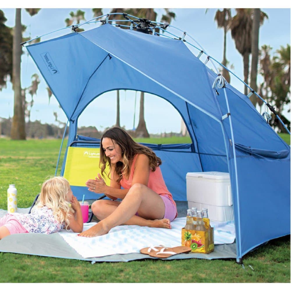 Quickshelter Portable Instant Beach Sun Shade with Porch and Pockets for Families and Children Lightspeed Tent Picnics Holiday
