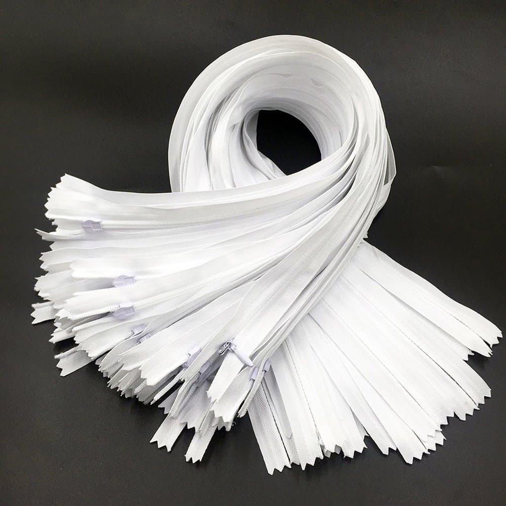 Mmei 40 pcs 20 Inch (50 cm) Nylon Invisible Zippers for Tailor Sewer Sewing Craft Crafter's Special (White)