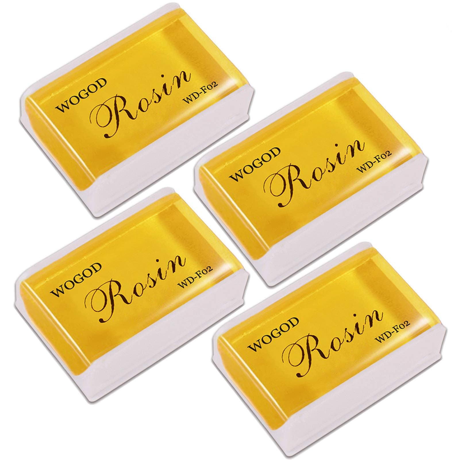 WOGOD Rosin Violin Rosin Natural Rosin 4 Pack Low Dust Universal Rosin for Violin Viola and Cello (4 Pack Rosin)