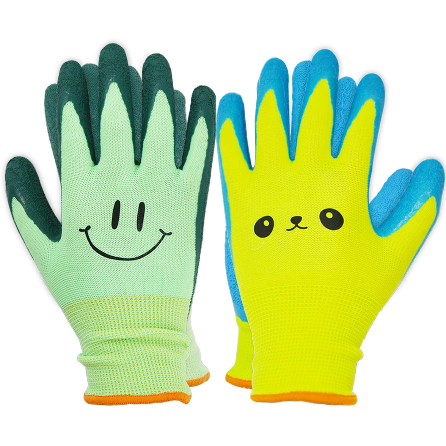 2 Pairs Toddlers Gardening Gloves, Kids Sized Garden Glove for Yard Work, Non Slip, Flexible, Breathable (Size 2 for 2, 3, 4 Year Old Children)