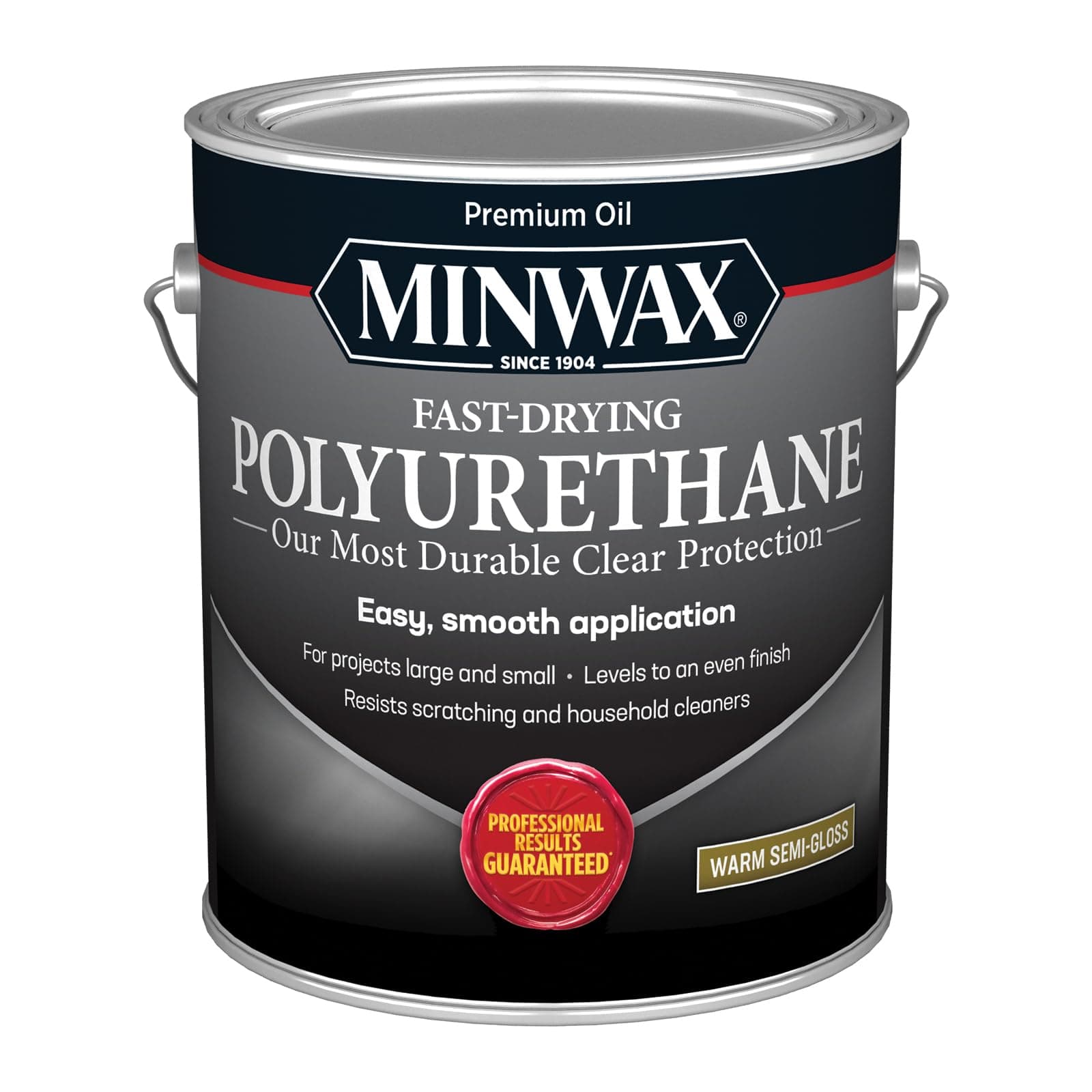 Fast Drying Polyurethane Protective Wood Finish, Clear Semi-Gloss, 1 Gallon
