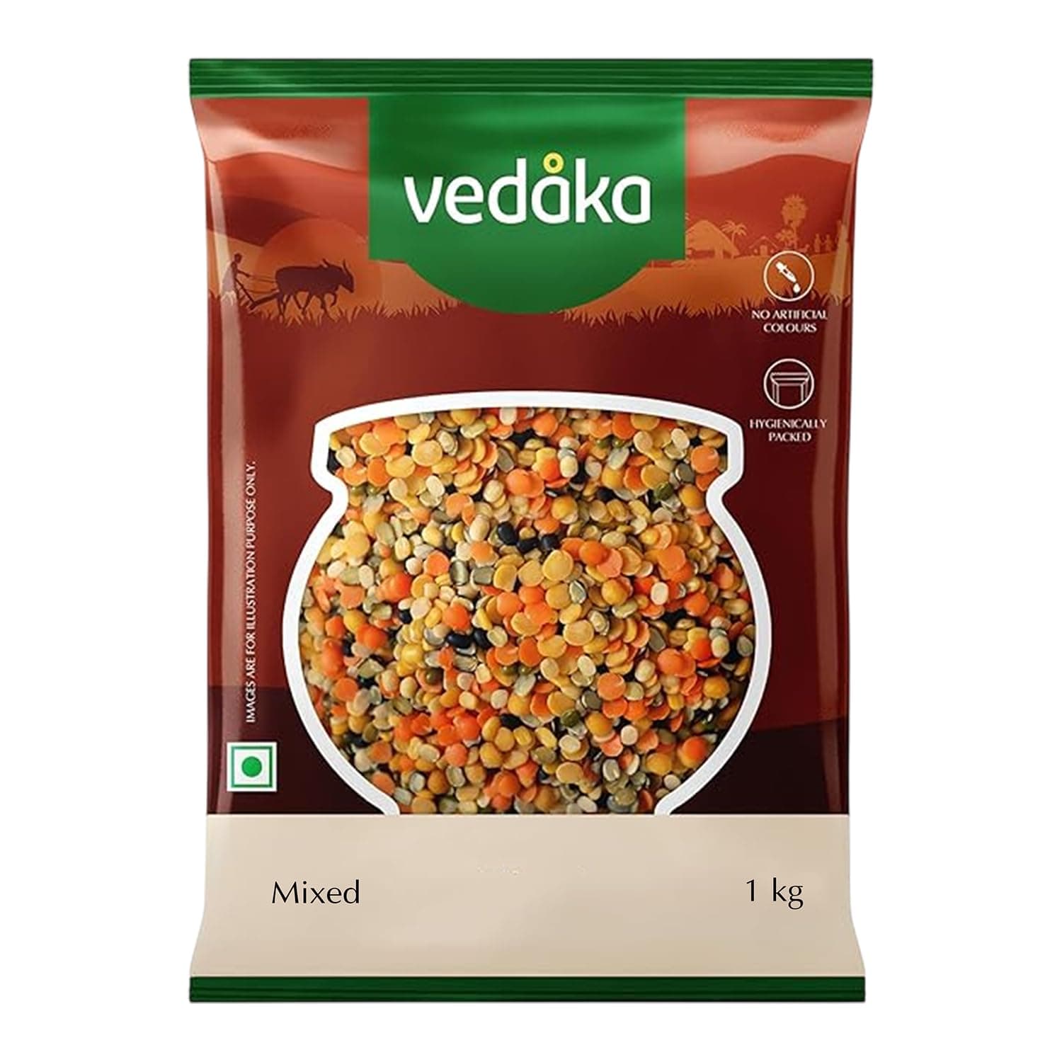 - Amazon Brand - Vedaka Mixed Dal, 1kg