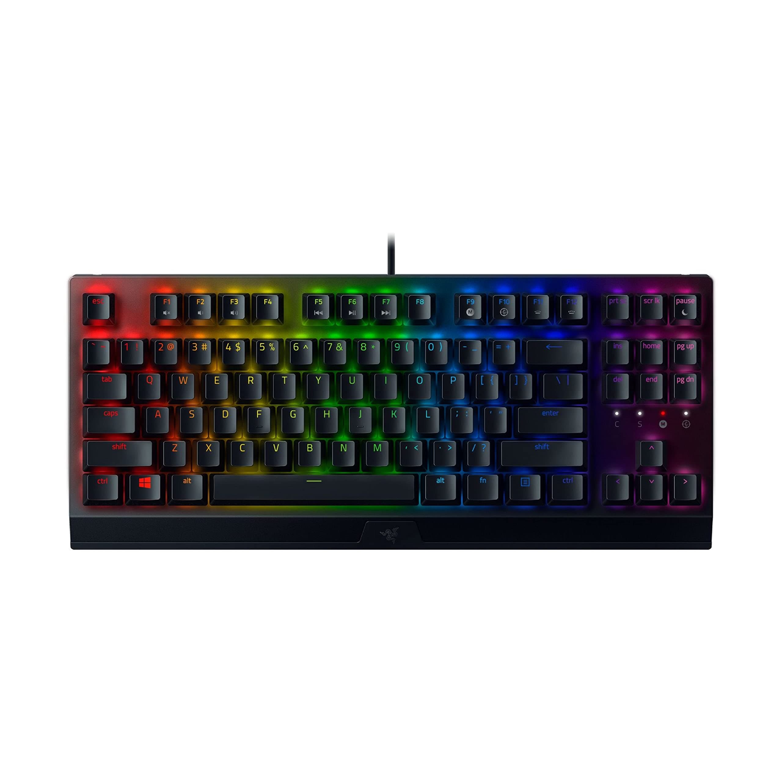 BlackWidow V3 Tenkeyless Mechanical Gaming Keyboard: Razer Mechanical Switches - Chroma RGB Lighting - Compact Form Factor - Programmable Macro Functionality - USB Passthrough