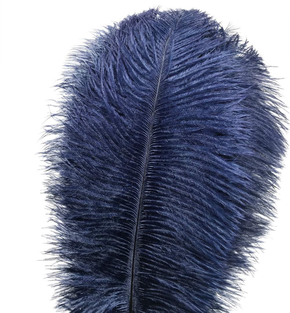 Lampu 10pcs Ostrich Feathers 12-14 inch(30-35cm) Plume Home Wedding Decoration(Navy blue)
