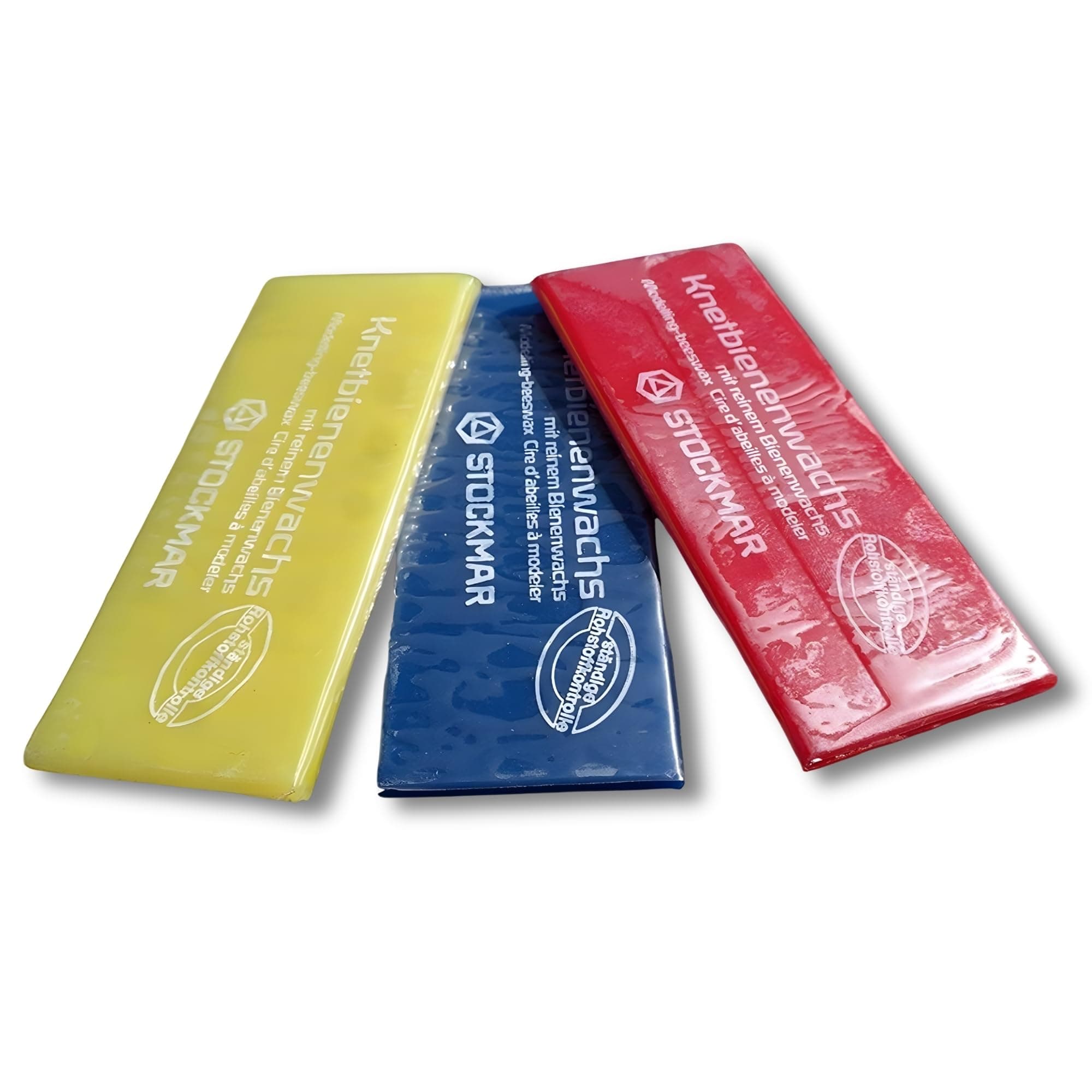 Stockmar Modelling Beeswax Sheets – 3 Assorted Colors of Natural Beeswax for Creative Sculpting, Handwork, and Artistic Projects – Ideal Arts and Crafts Supplies for Artists – Red, Blue, Yellow