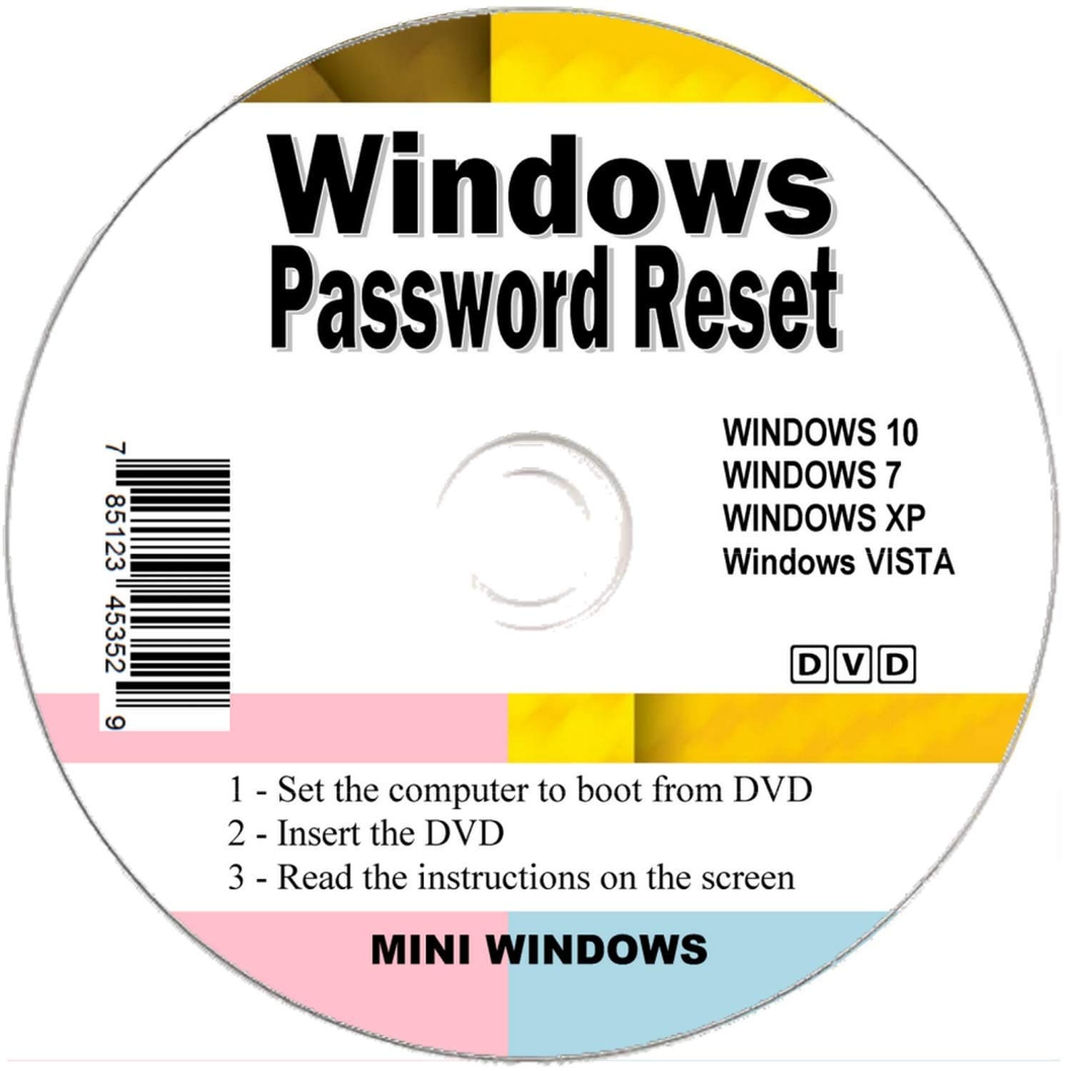Seifelden 2022 Windows Password Reset Disk Recovery Premium Bootable Disc for Removing Your Forgotten Windows Password on Windows 10, Windows 7, Vista, XP - Unlimited Use! for Desktop and Laptop ⭐⭐⭐⭐⭐