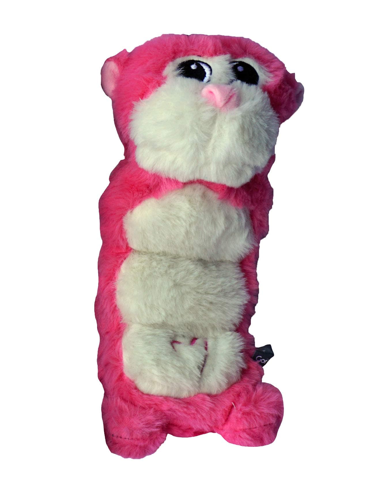 Gor Pets Hugs Tums Soft Faux Fur Squeaky Puppy Dog Play Toy - Pink Monkey (Baby - 30cm)