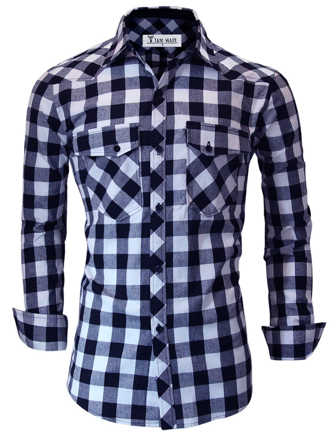 Men's Classic Slim Fit Plaid Button Down Shirt