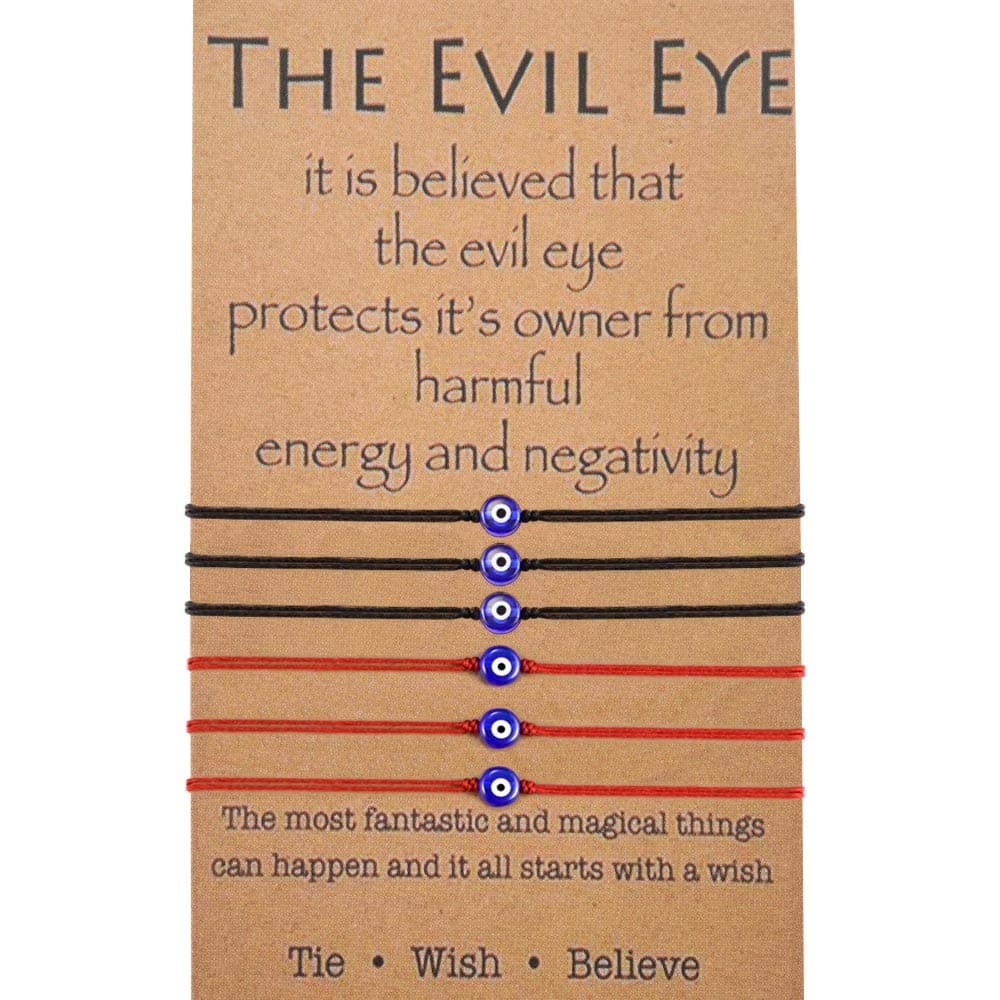 BOCHOIEvil Eye Bracelet for Women Good Luck String Bracelet Kabbalah Protection Friendship Wish Bracelet Jewelry for Girls Girlfriend Wife Mother Daughter